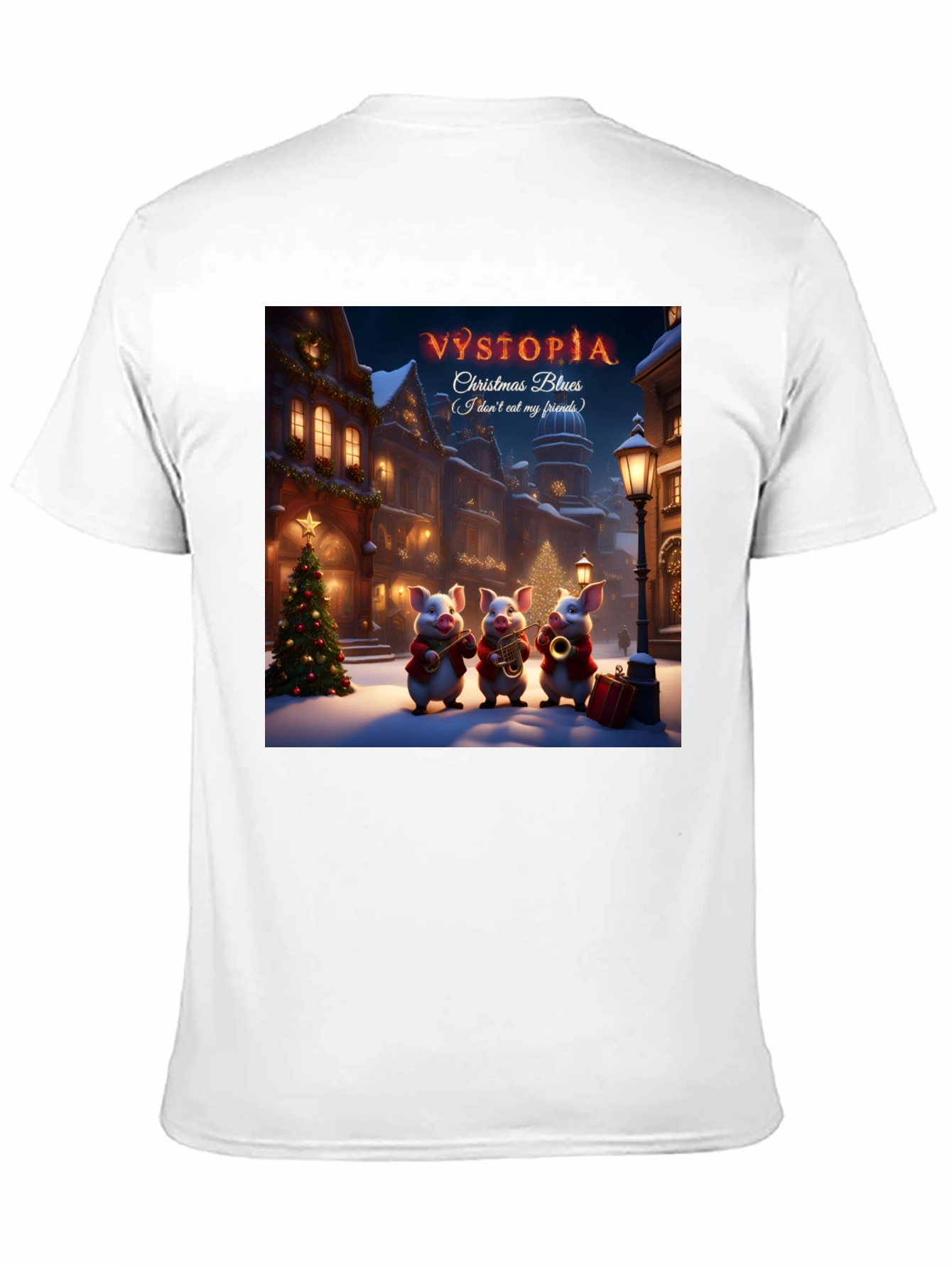 Vystopia Christmas Blues Graphic T-Shirt