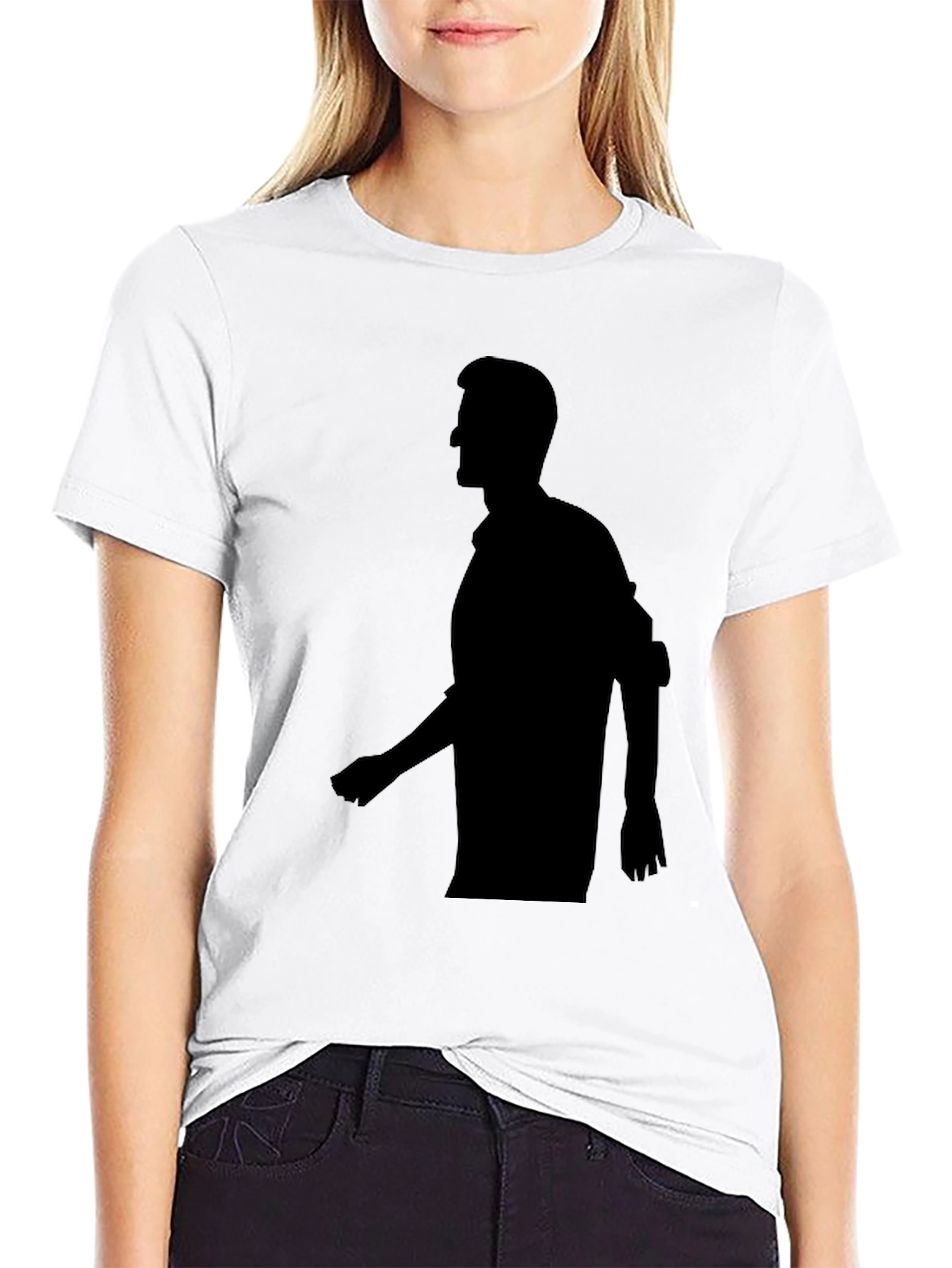 Silhouette Graphic Tee - Stylish Black T-Shirt