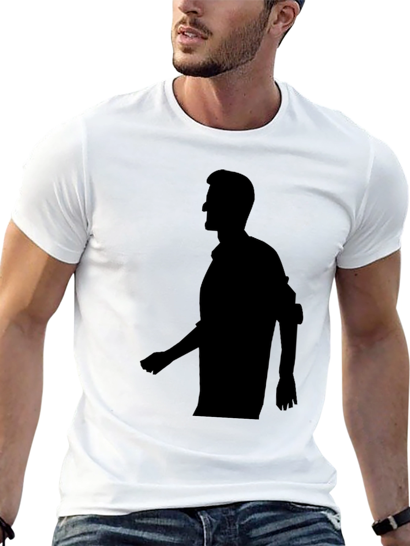 Silhouette Graphic Tee - Stylish Black T-Shirt