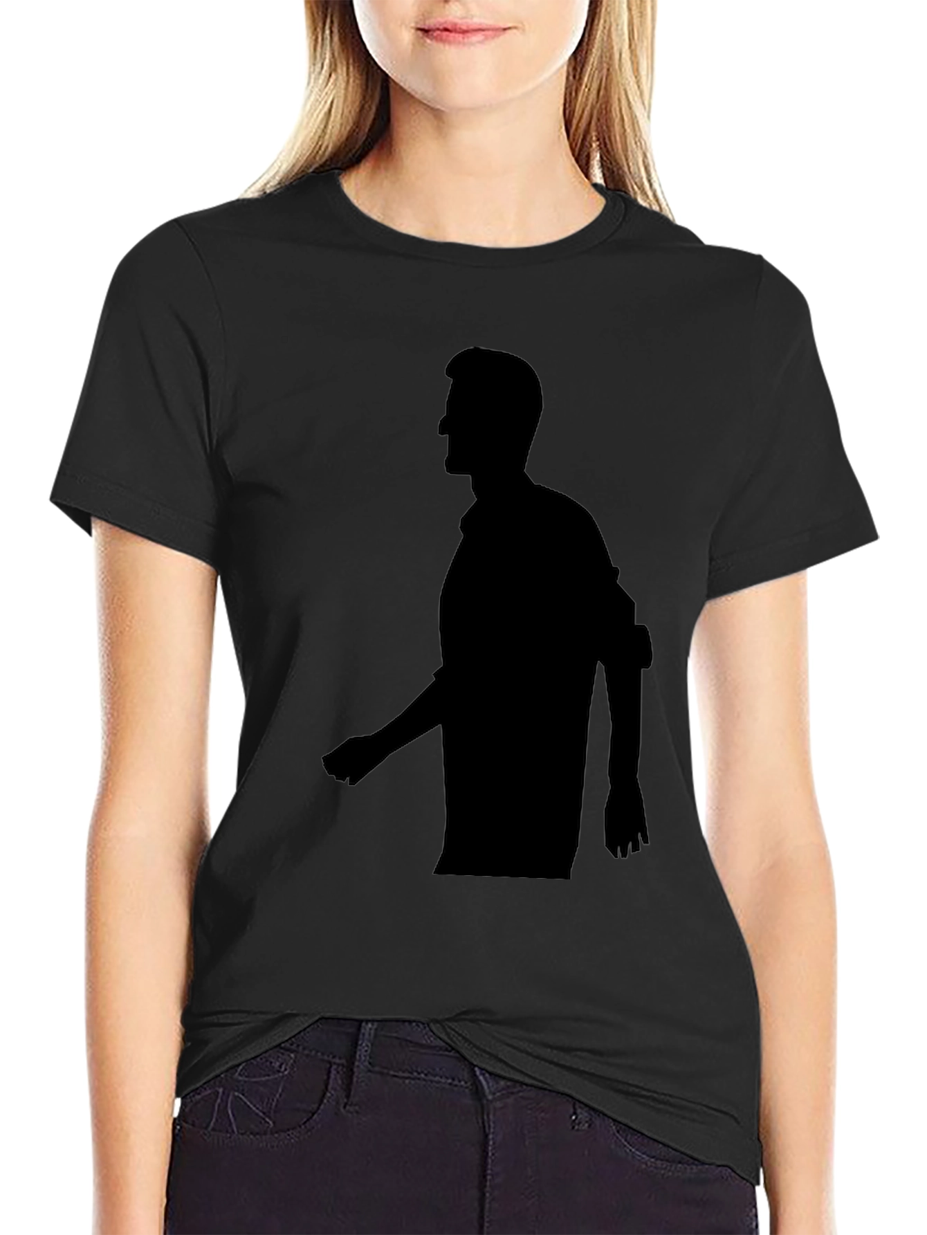 Silhouette Graphic Tee - Stylish Black T-Shirt