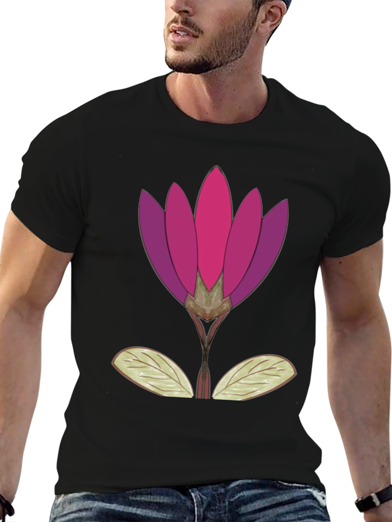 Floral Graphic T-Shirt - Artistic Bloom Tee
