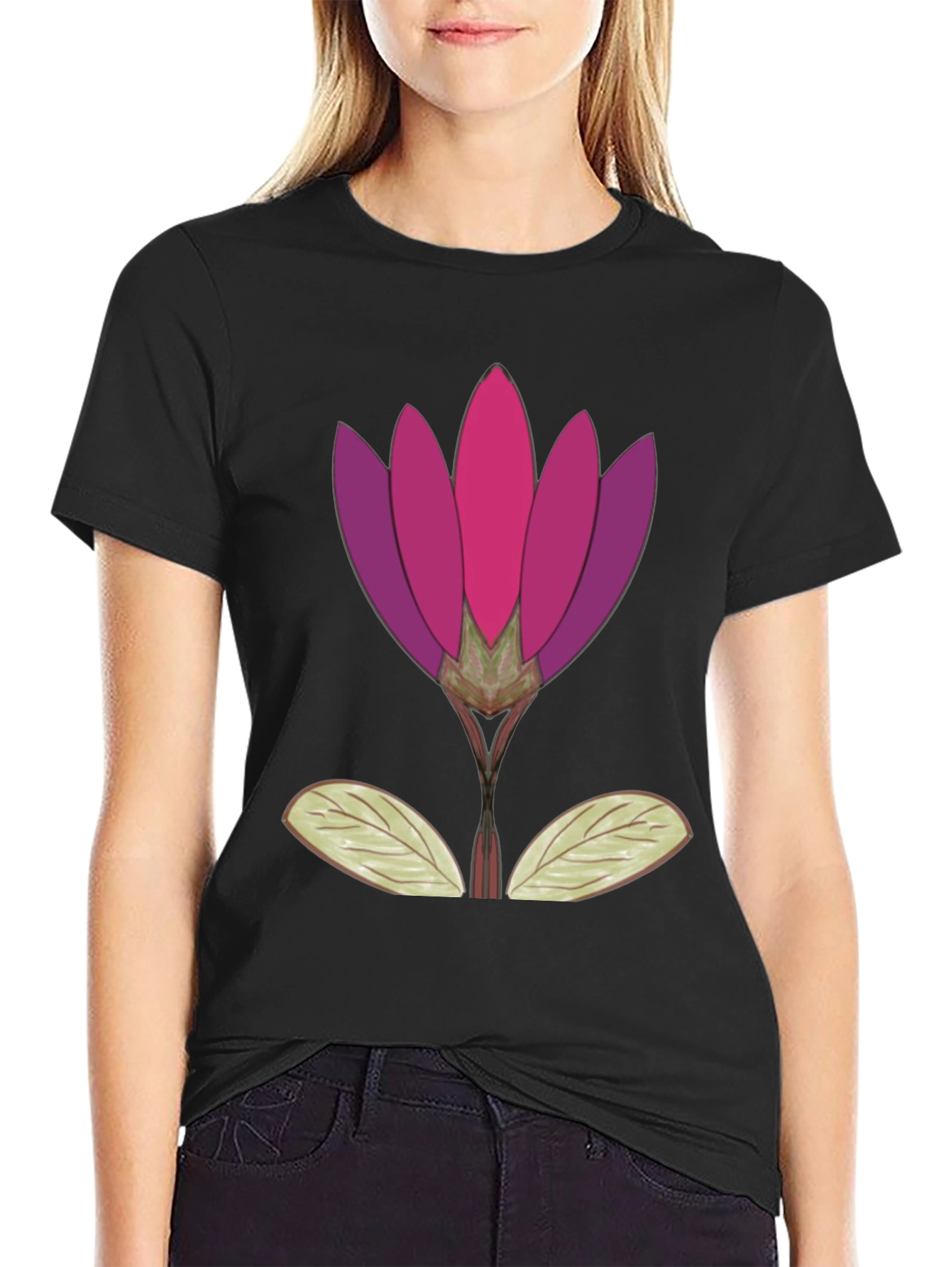 Floral Graphic T-Shirt - Artistic Bloom Tee
