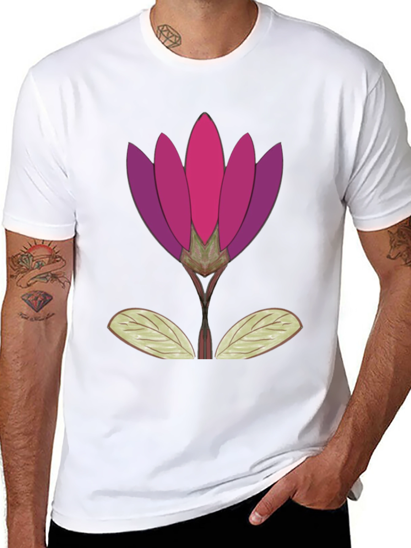 Floral Graphic T-Shirt - Artistic Bloom Tee