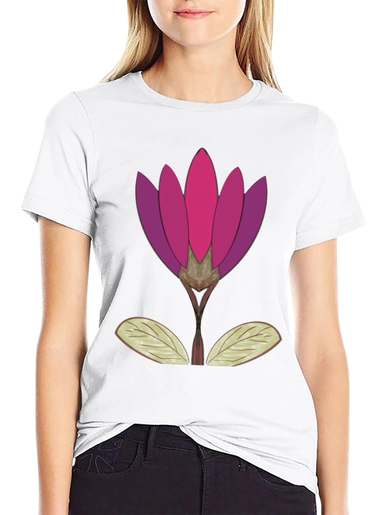 Floral Graphic T-Shirt - Artistic Bloom Tee