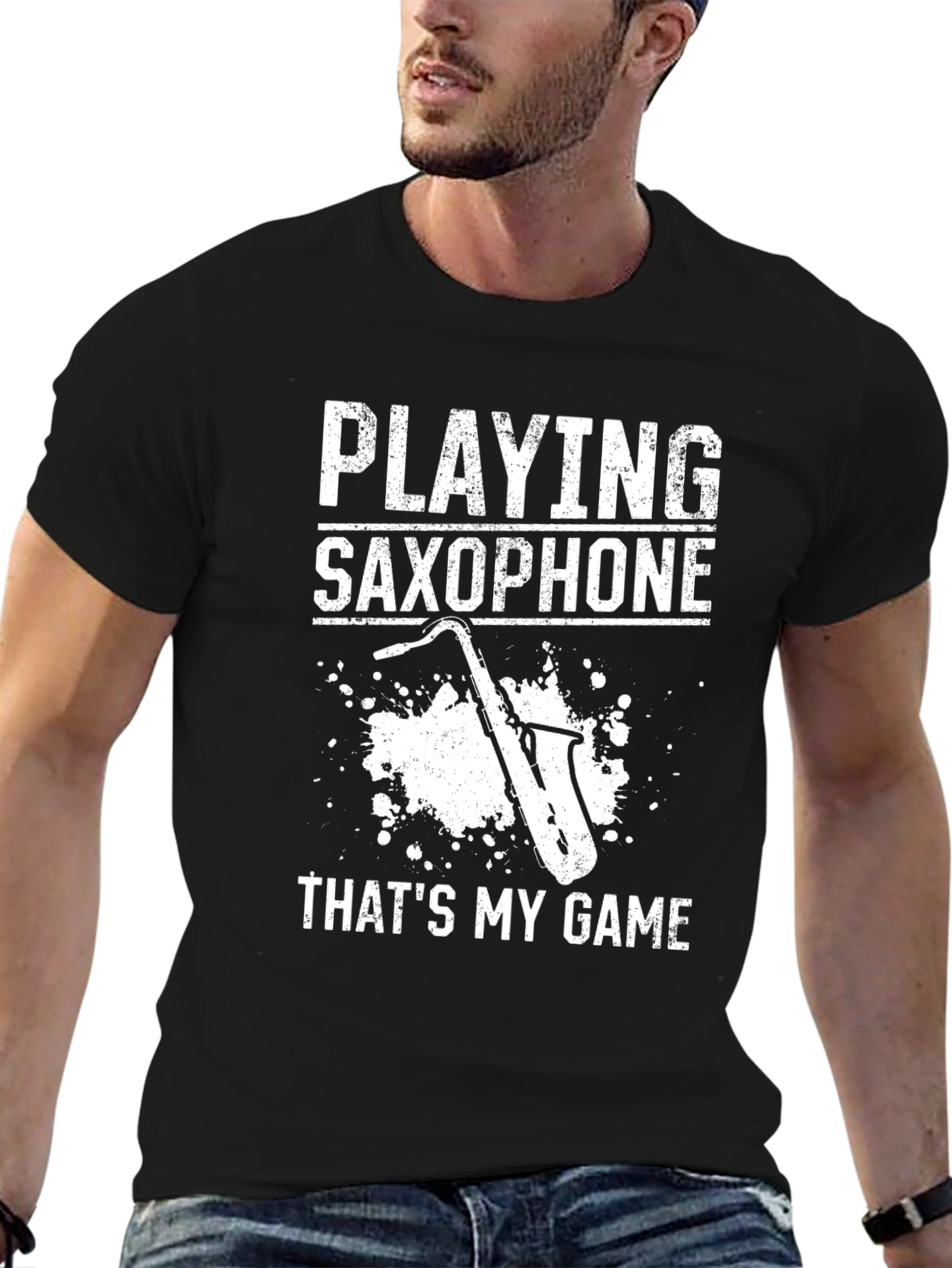 Saxophone Player T-Shirt - Thats My Game - Black