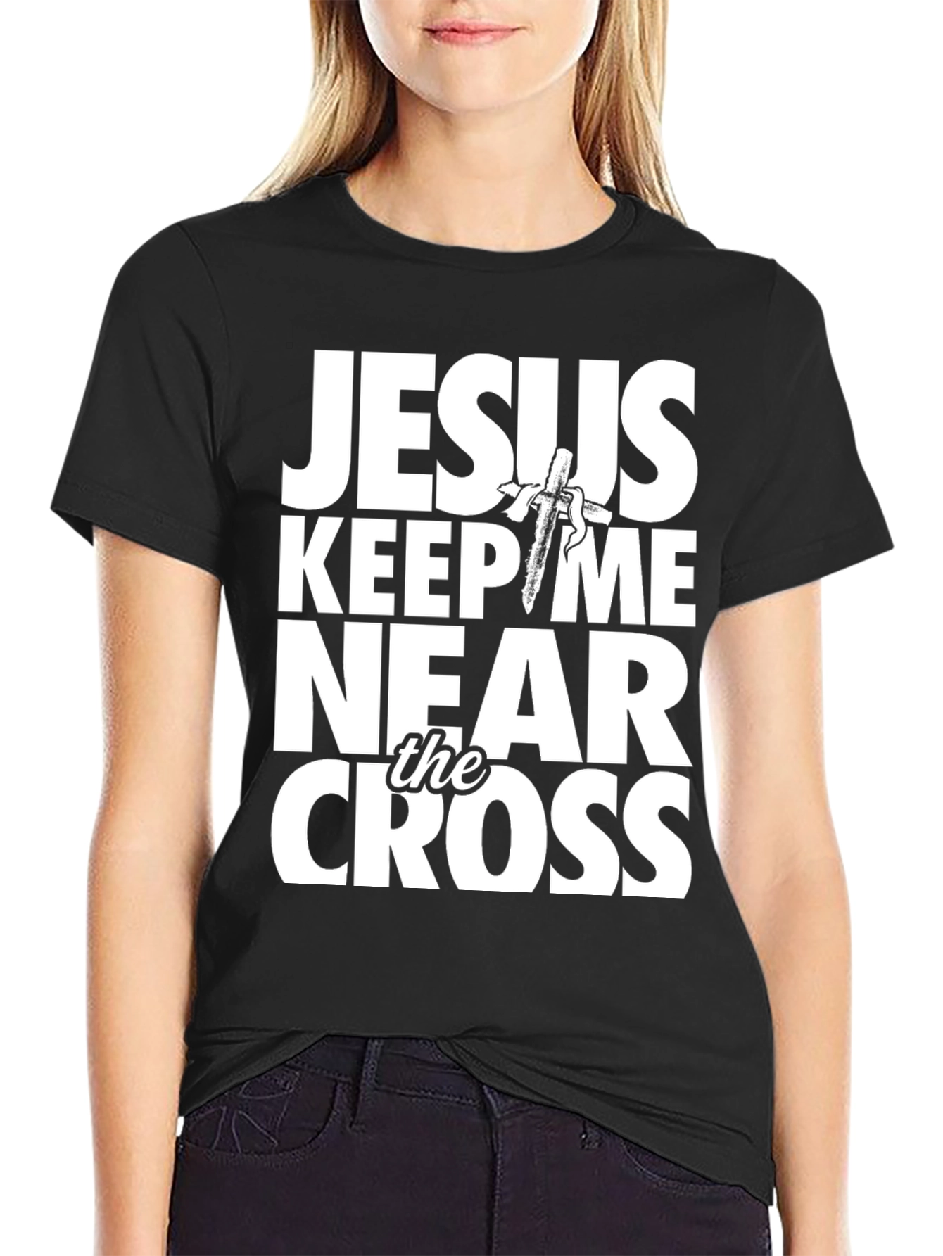 Jesus Keep Me Near the Cross Graphic Tee