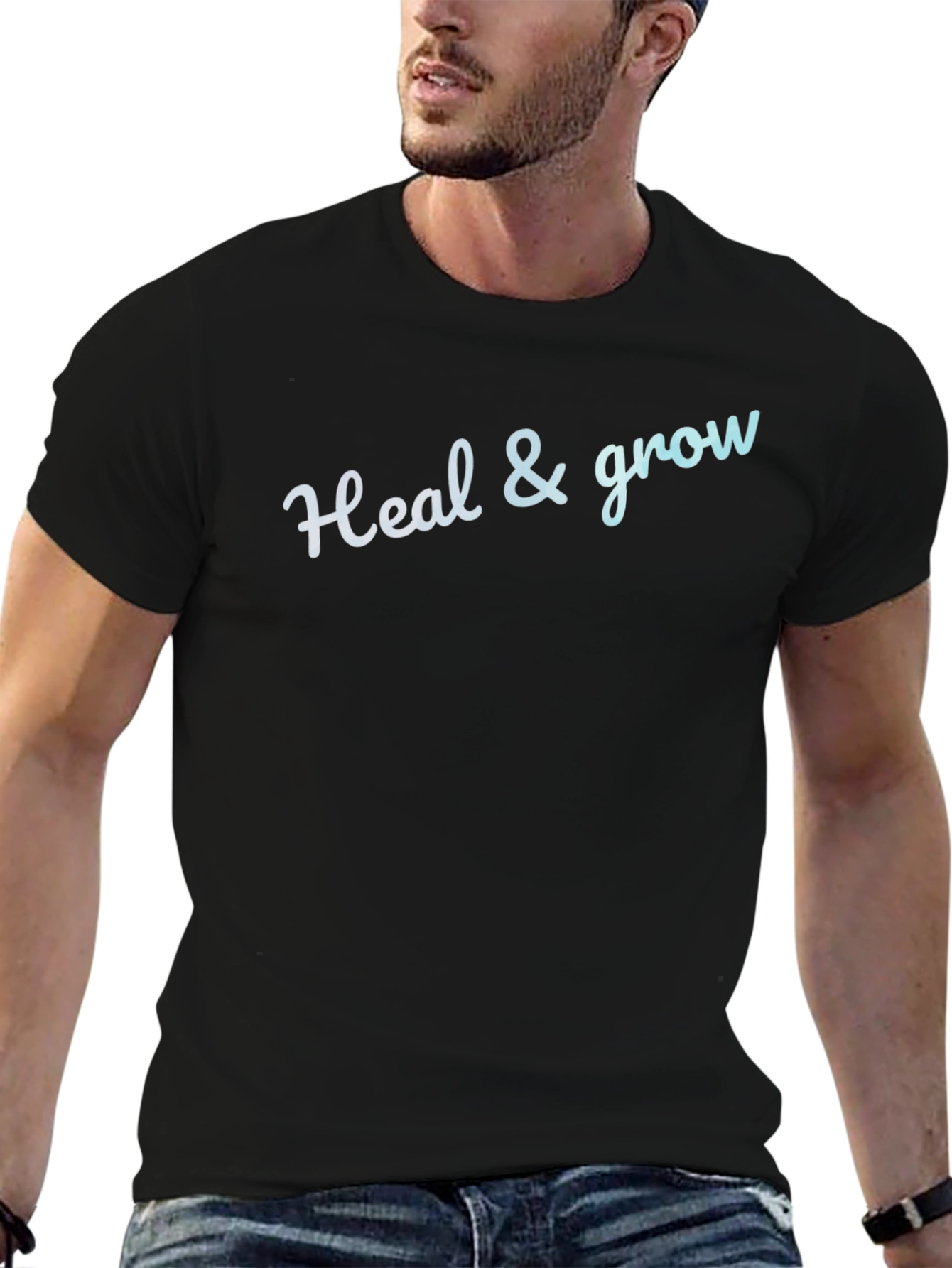 Heal & Grow Graphic Tee - Motivational Comfort