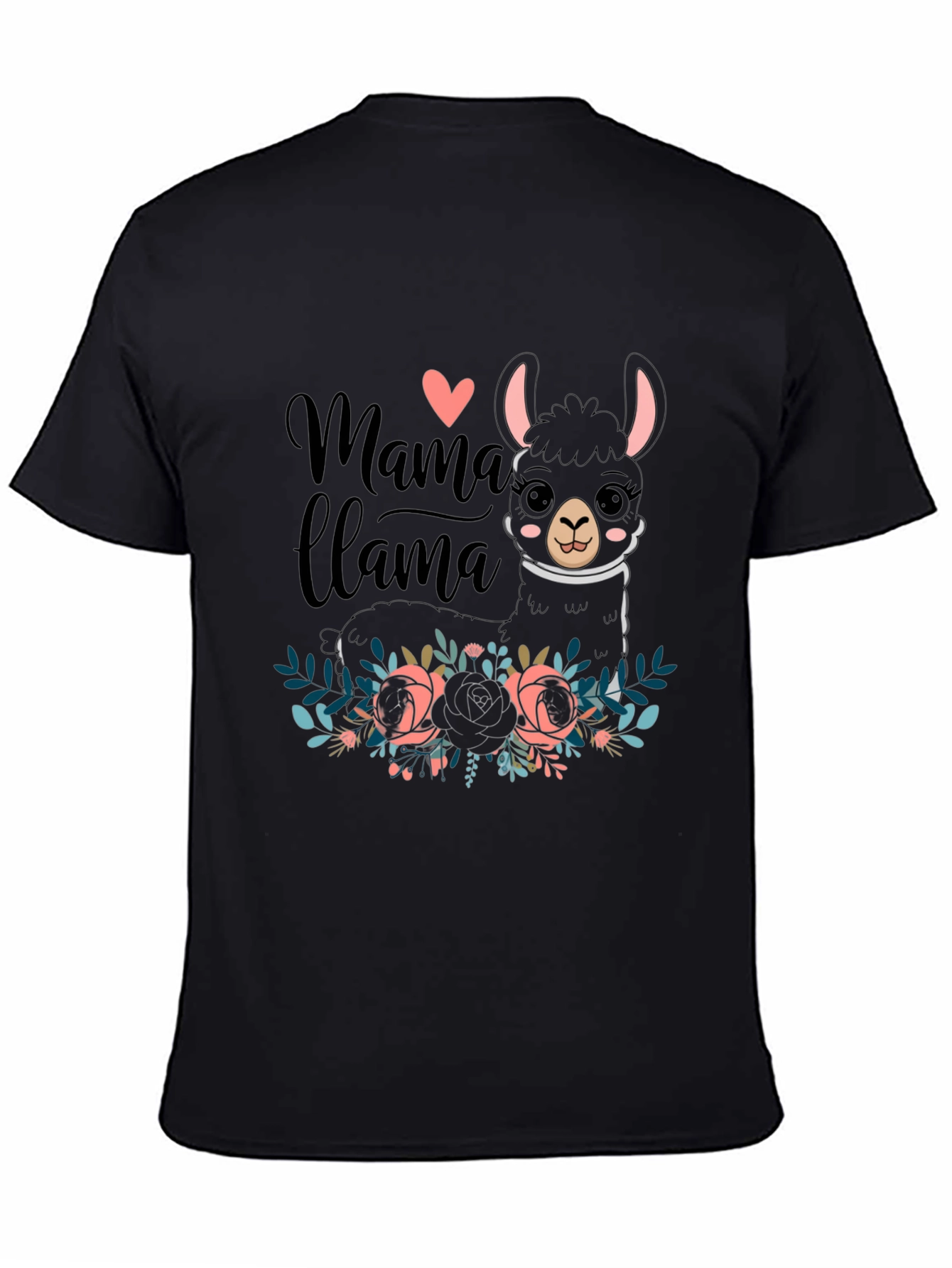 Mama Llama Graphic Tee - Black