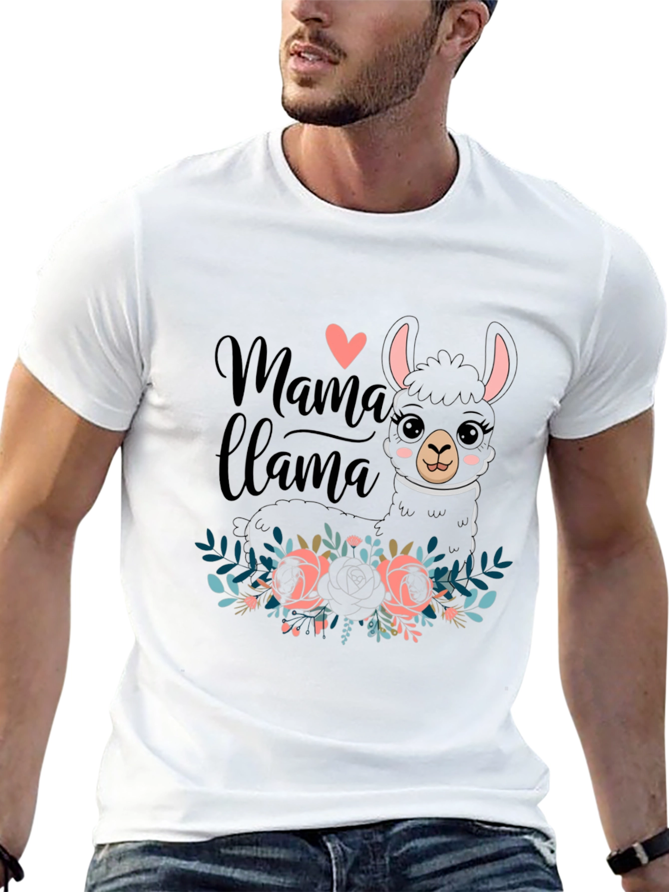 Mama Llama Graphic Tee - Black