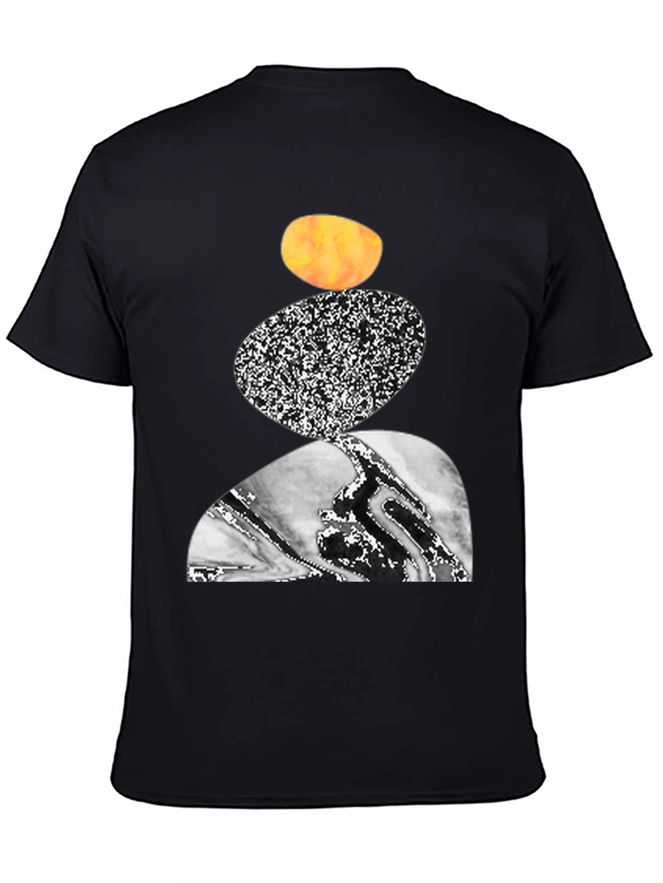 Abstract Stone Stack Graphic Tee - Modern Art Shirt