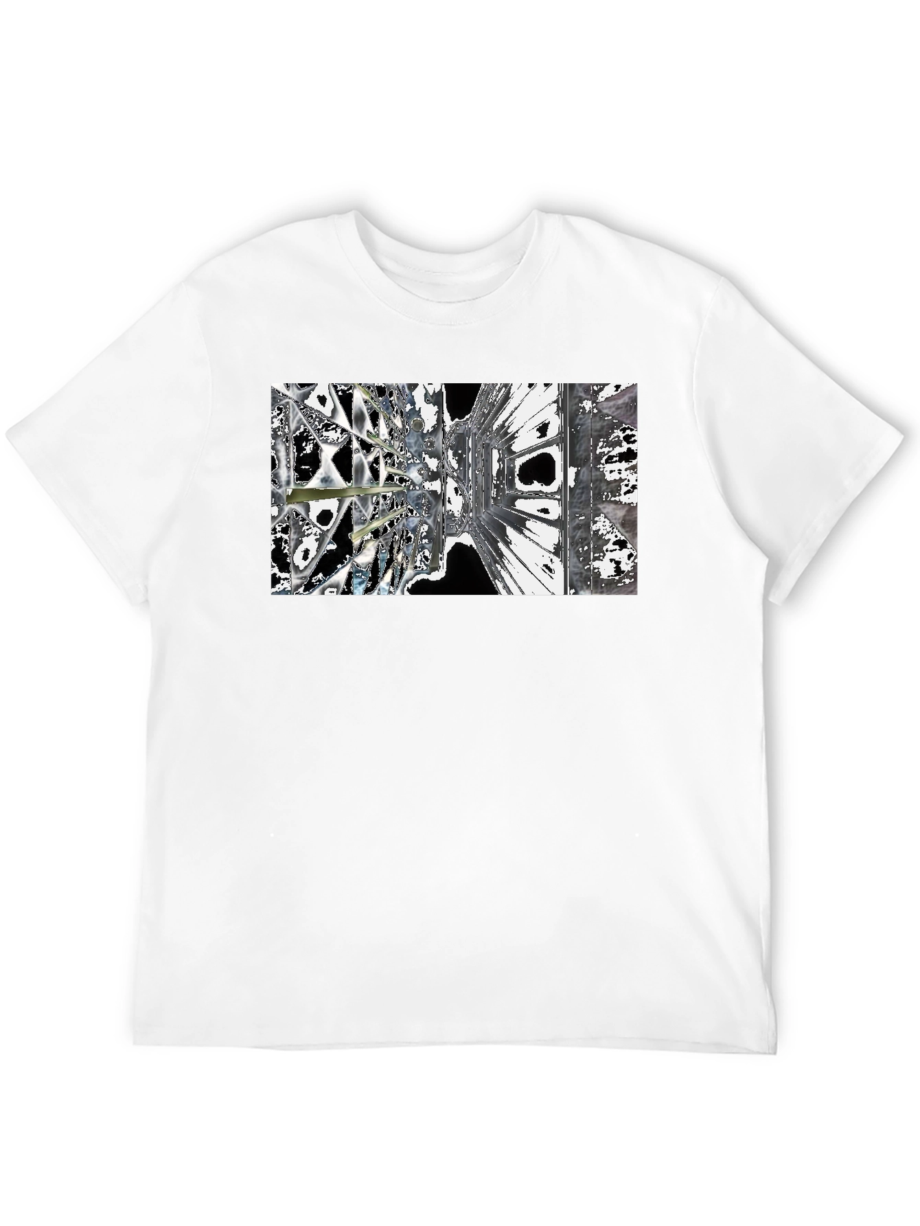 Abstract Architecture Print Black T-Shirt