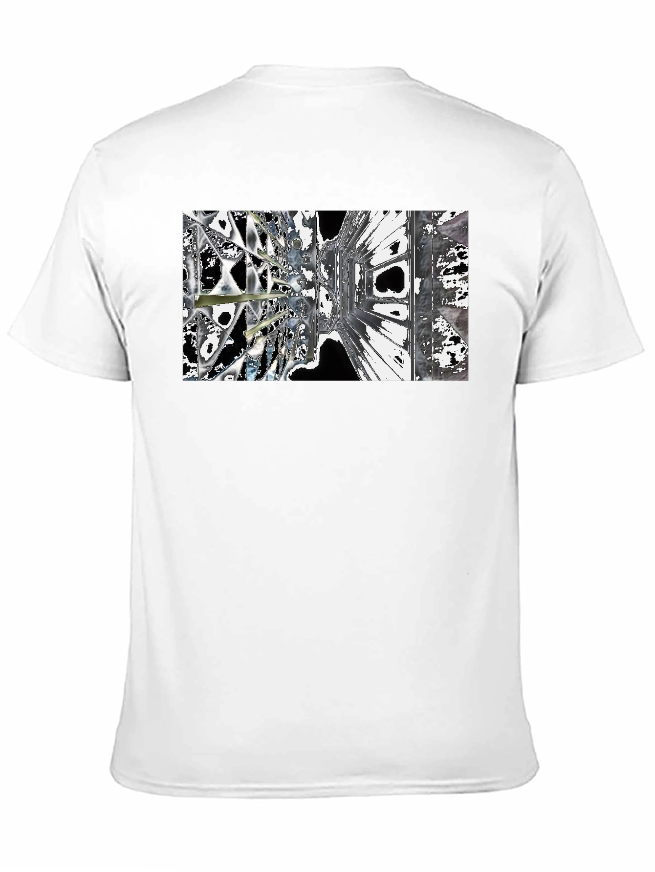 Abstract Architecture Print Black T-Shirt