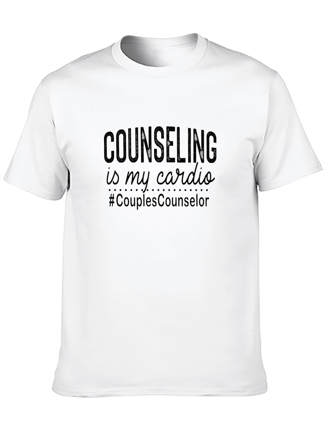 Counseling is My Cardio Black Graphic T-Shirt
