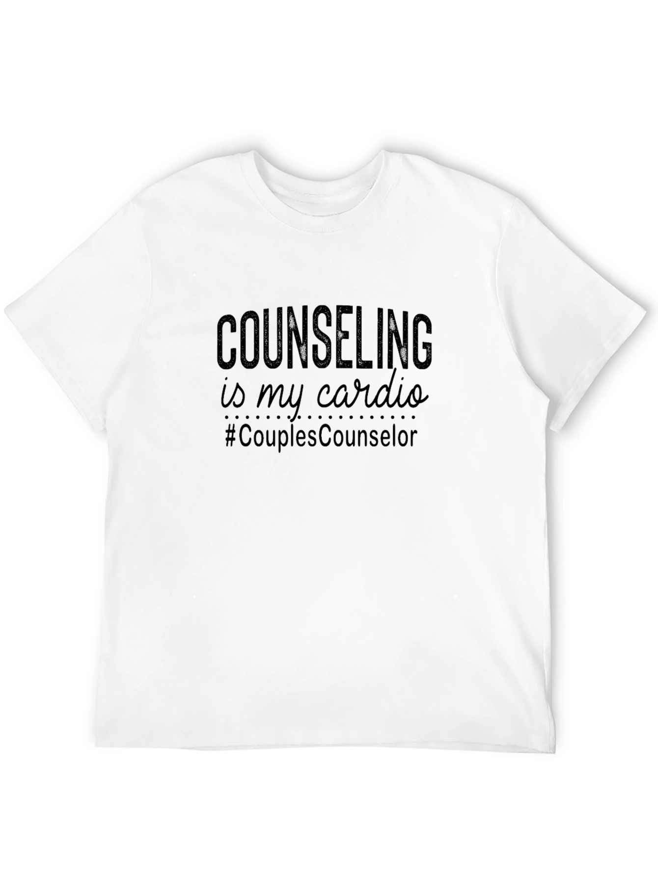 Counseling is My Cardio Black Graphic T-Shirt