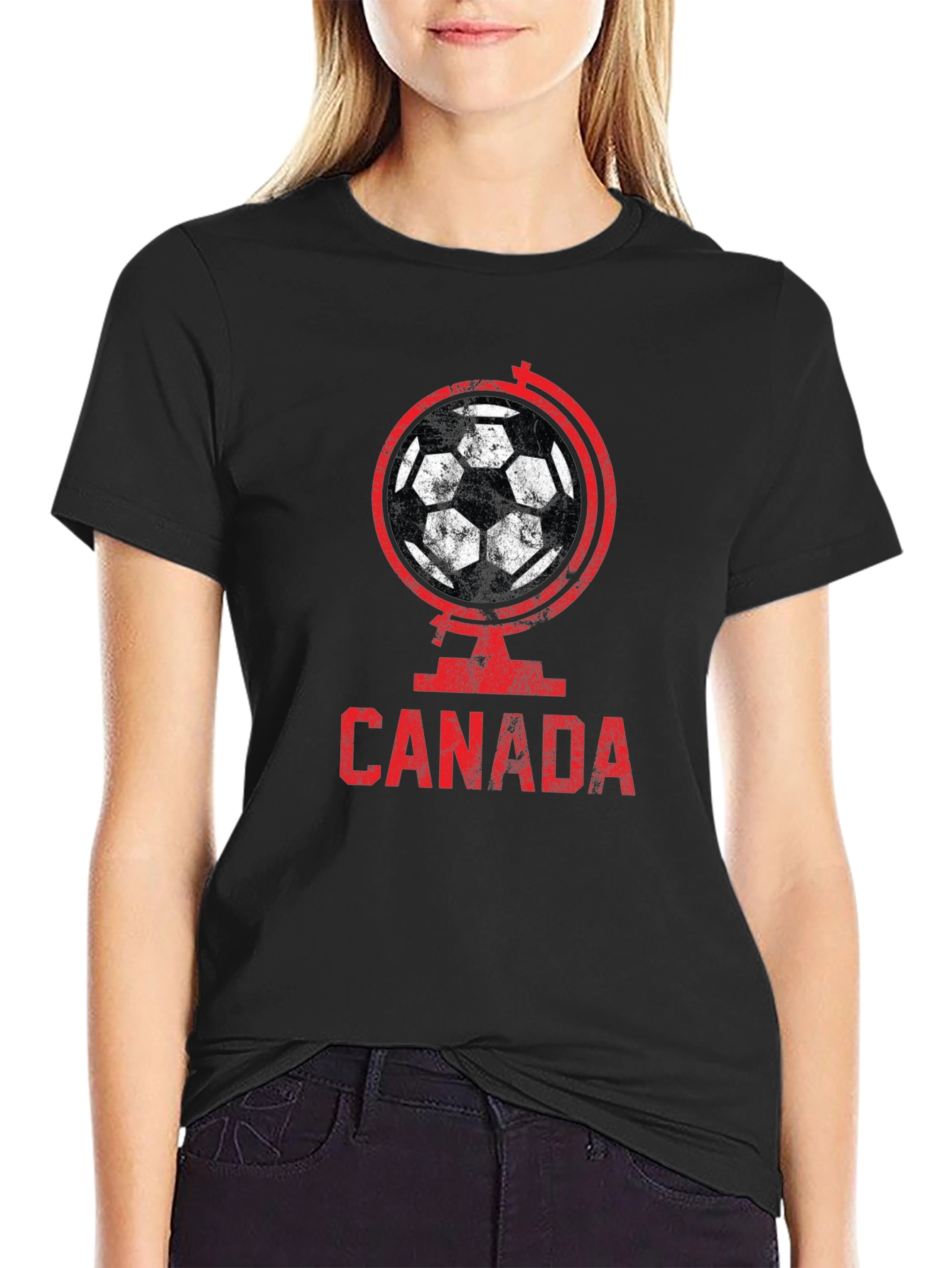 Canada Soccer Globe Graphic T-Shirt