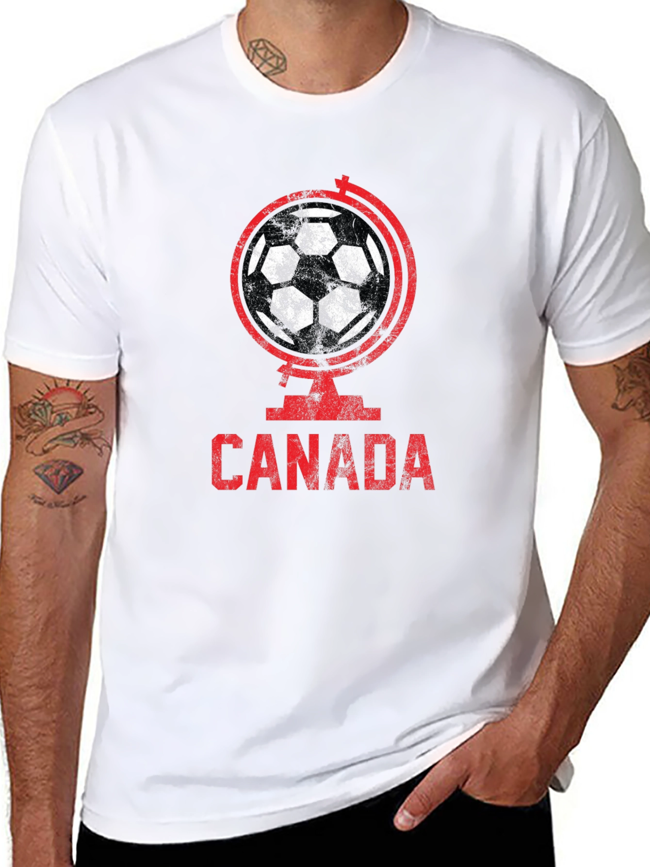 Canada Soccer Globe Graphic T-Shirt