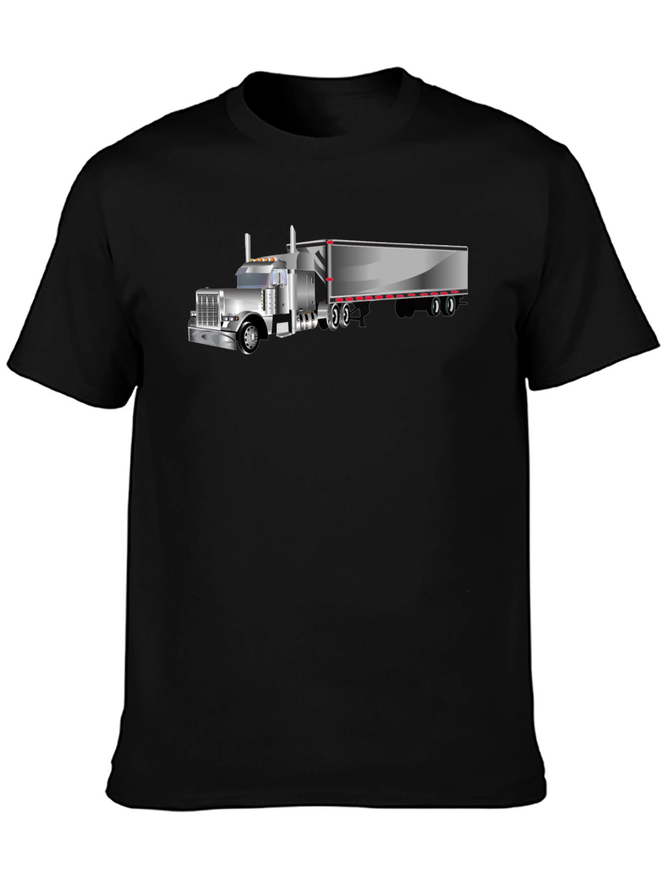 Trucker Tee - Classic Black Truck Graphic T-Shirt