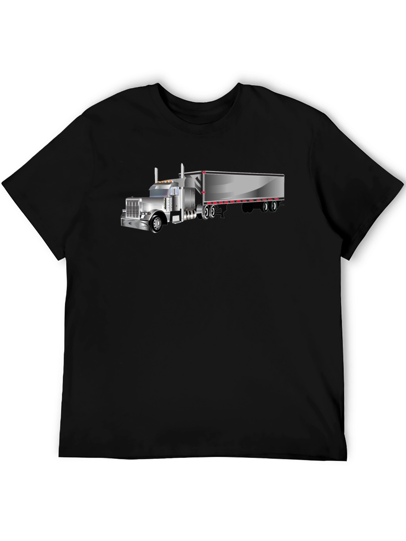 Trucker Tee - Classic Black Truck Graphic T-Shirt