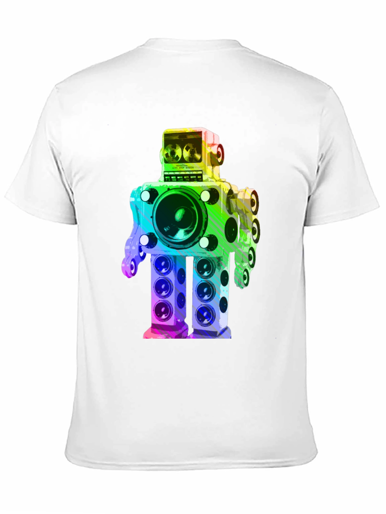 Rainbow Speaker Robot Graphic Tee