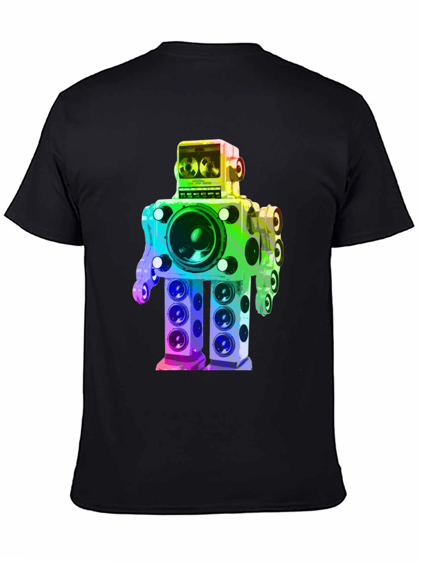 Rainbow Speaker Robot Graphic Tee