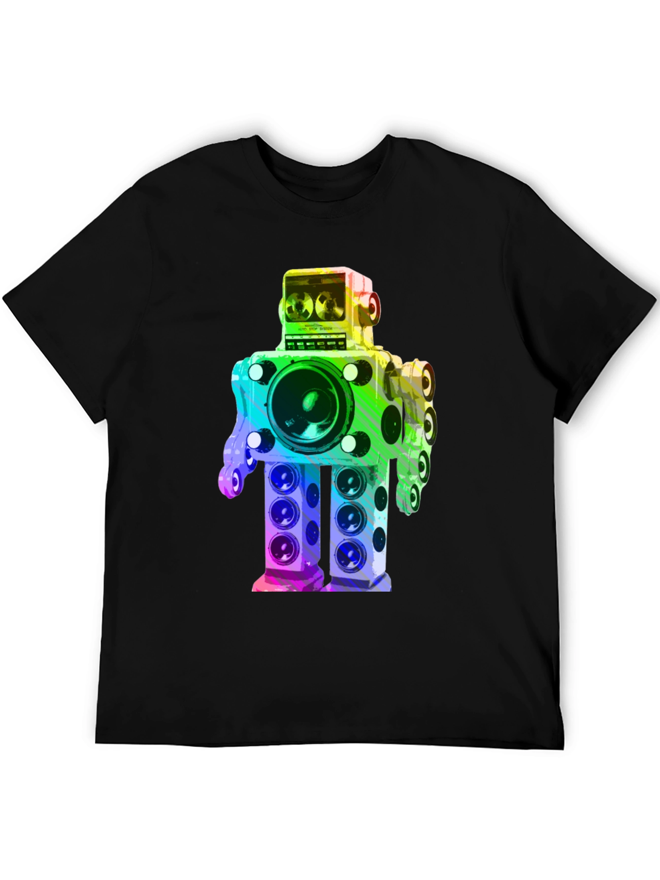 Rainbow Speaker Robot Graphic Tee