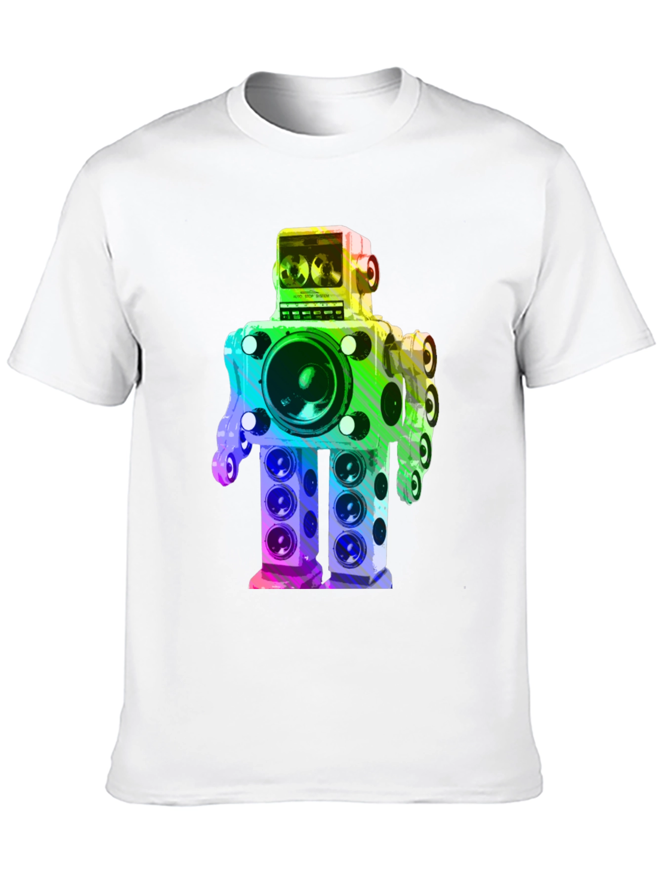 Rainbow Speaker Robot Graphic Tee