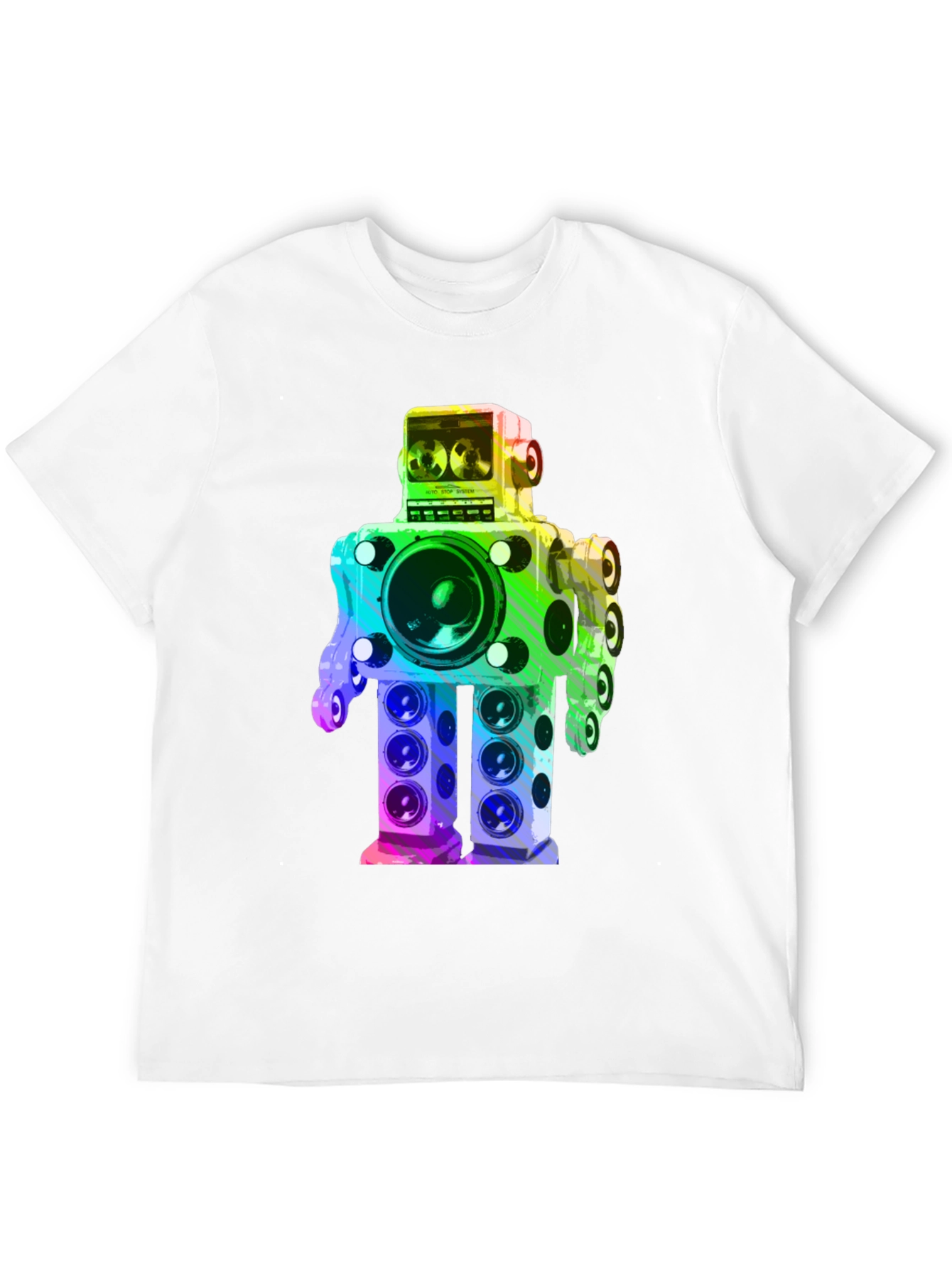 Rainbow Speaker Robot Graphic Tee