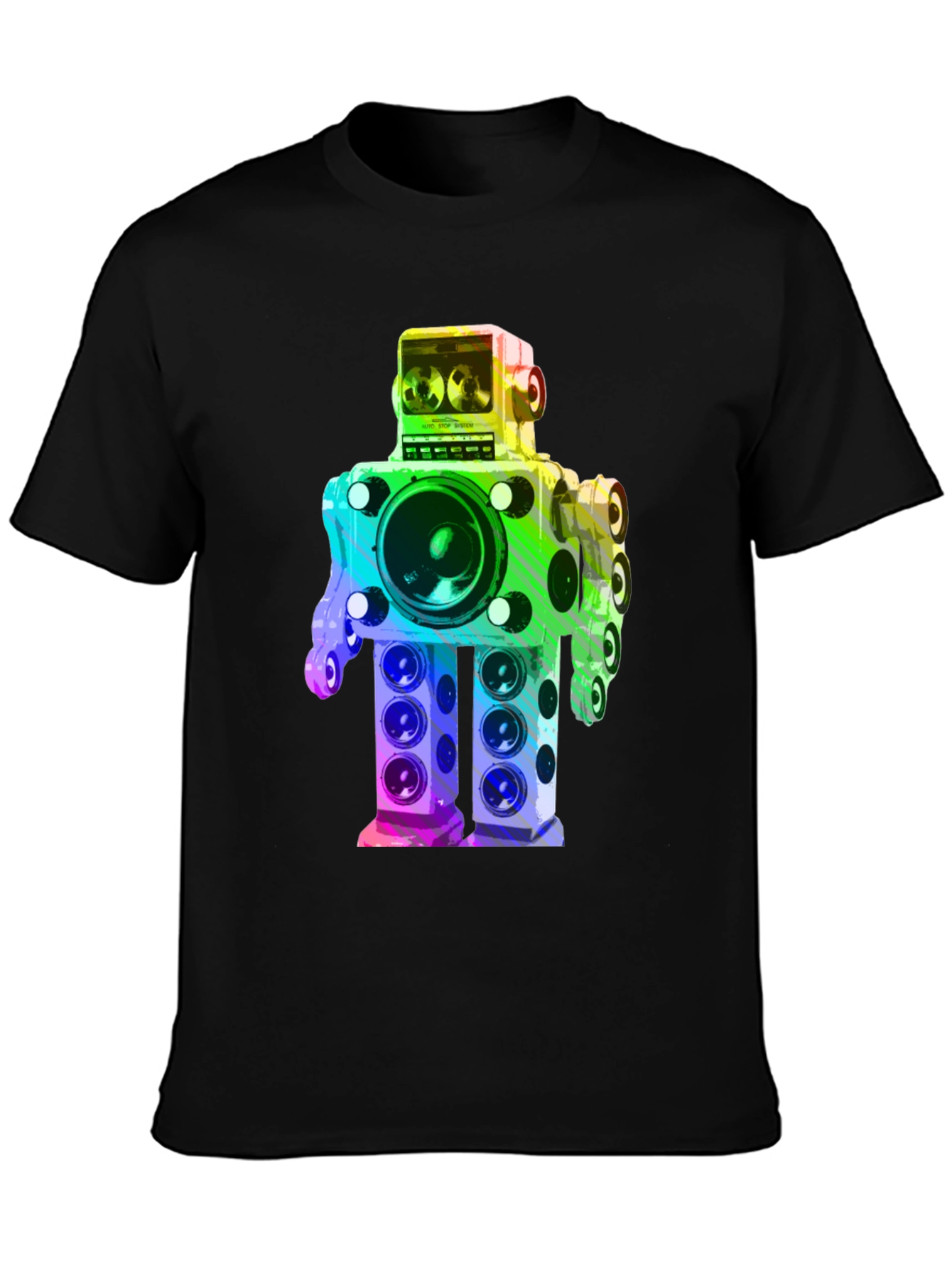 Rainbow Speaker Robot Graphic Tee