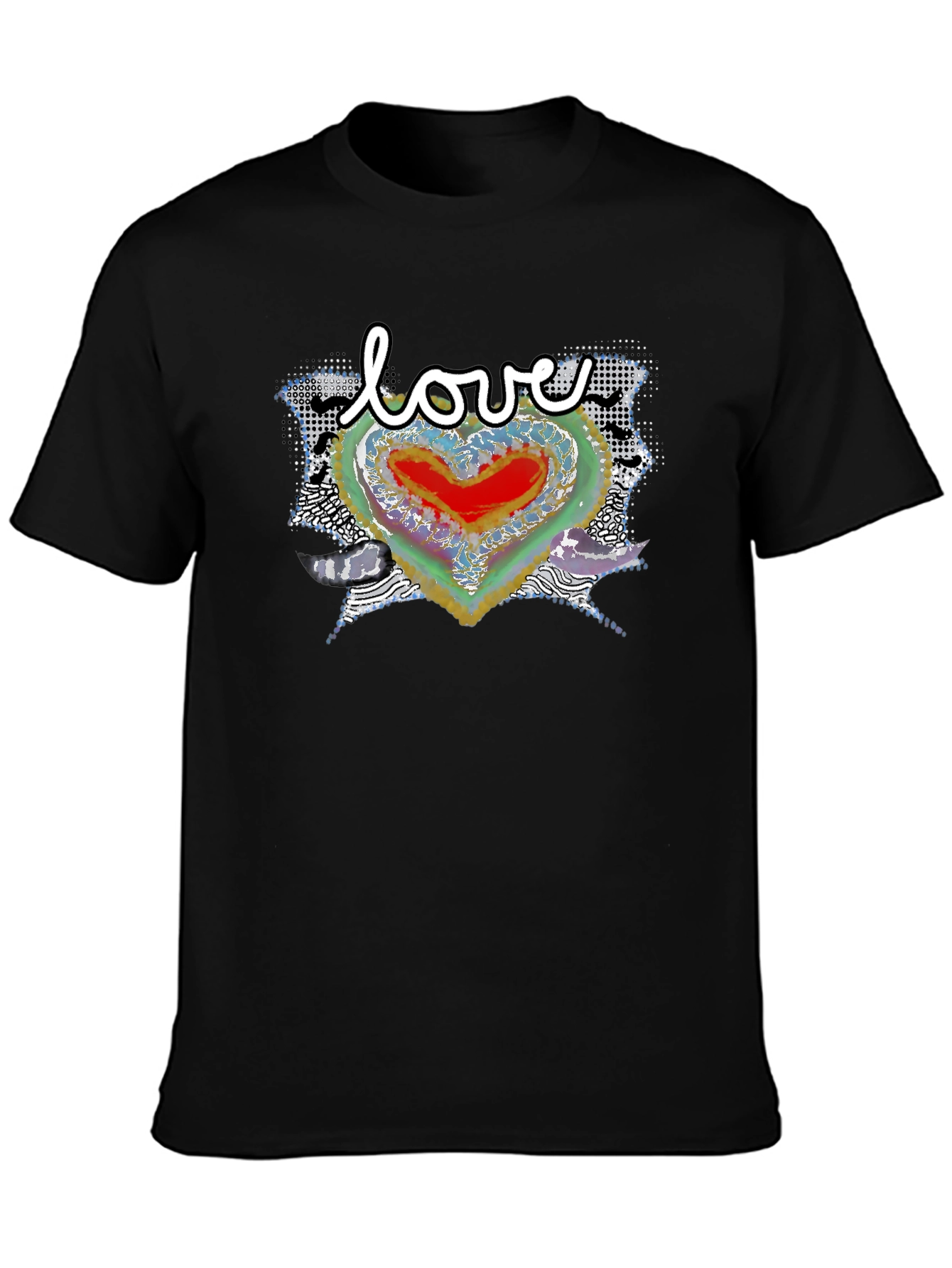 Love Heart Graphic Tee - Modern Art