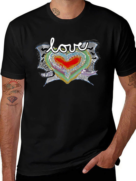 Love Heart Graphic Tee - Modern Art