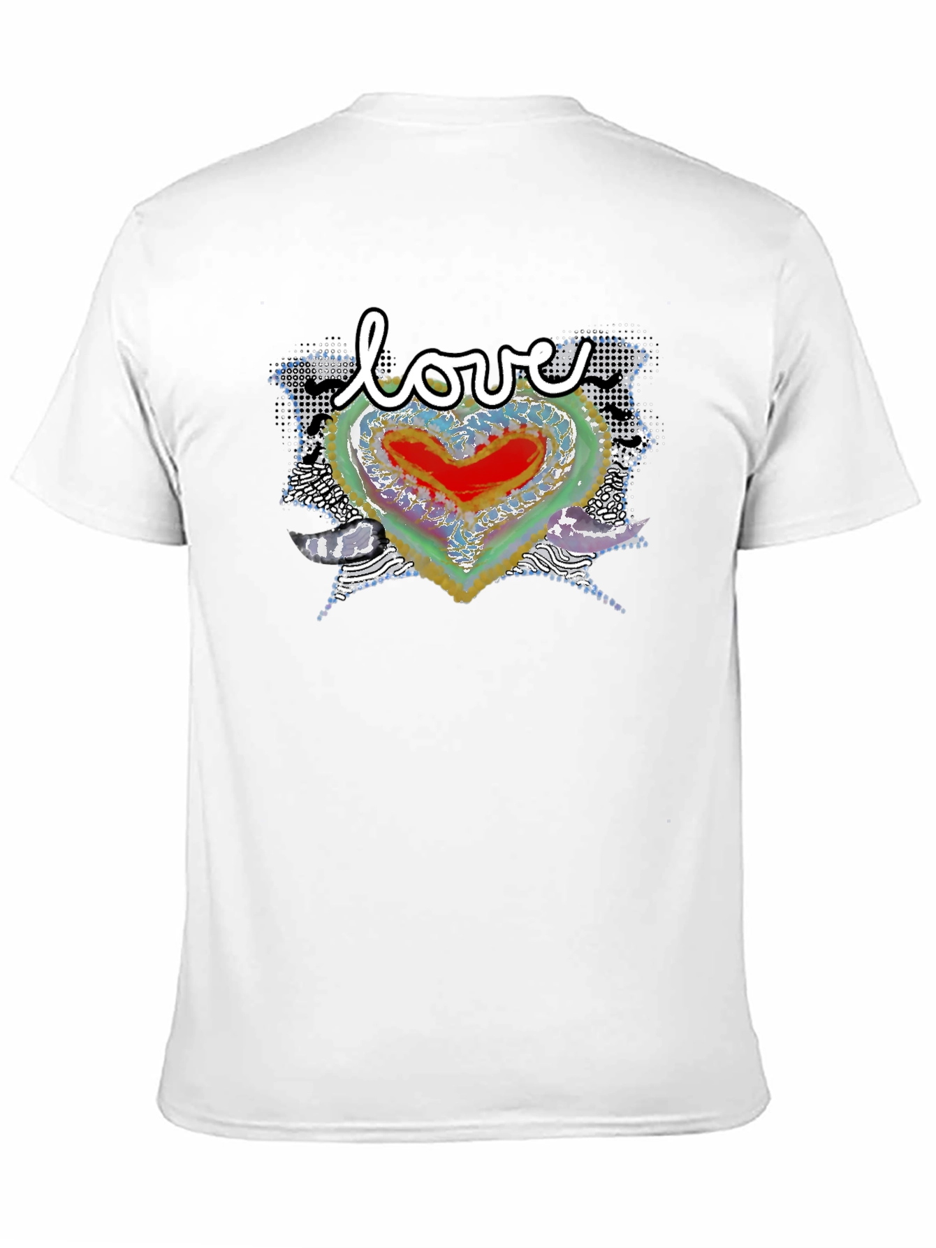 Love Heart Graphic Tee - Modern Art