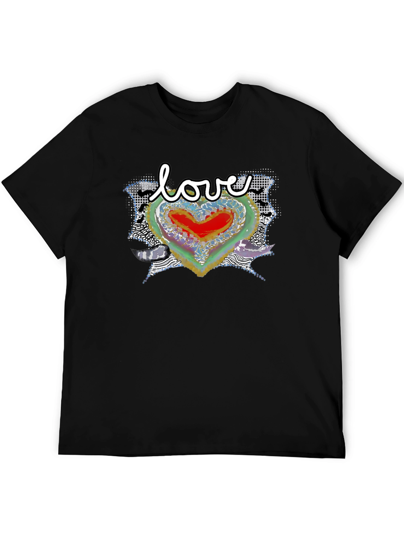 Love Heart Graphic Tee - Modern Art