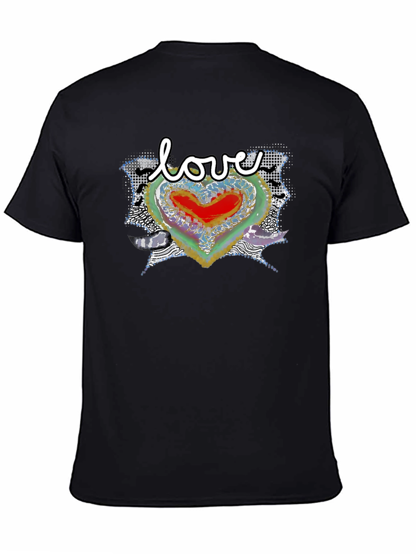 Love Heart Graphic Tee - Modern Art