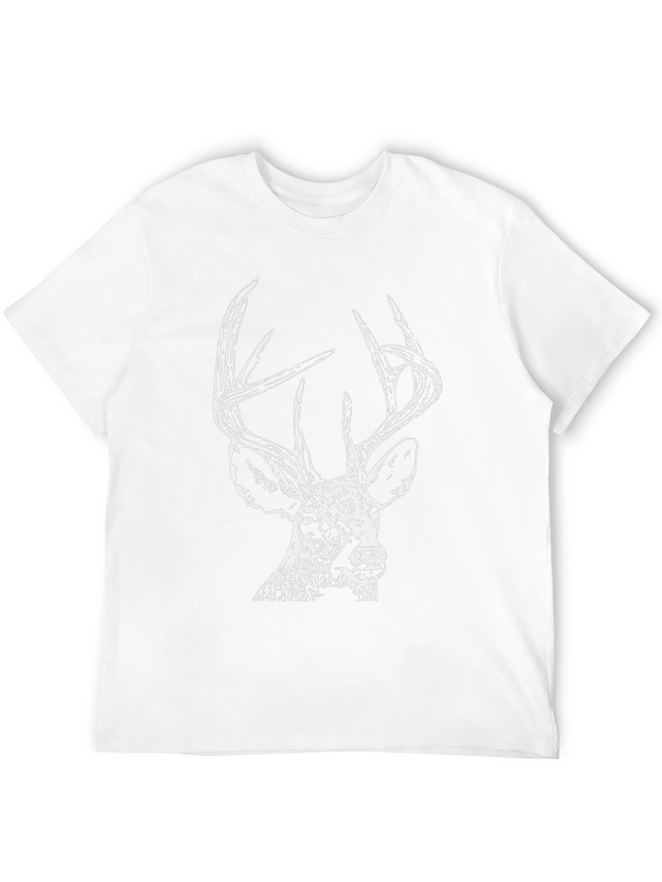 Deer Graphic Tee - Black Cotton Comfort