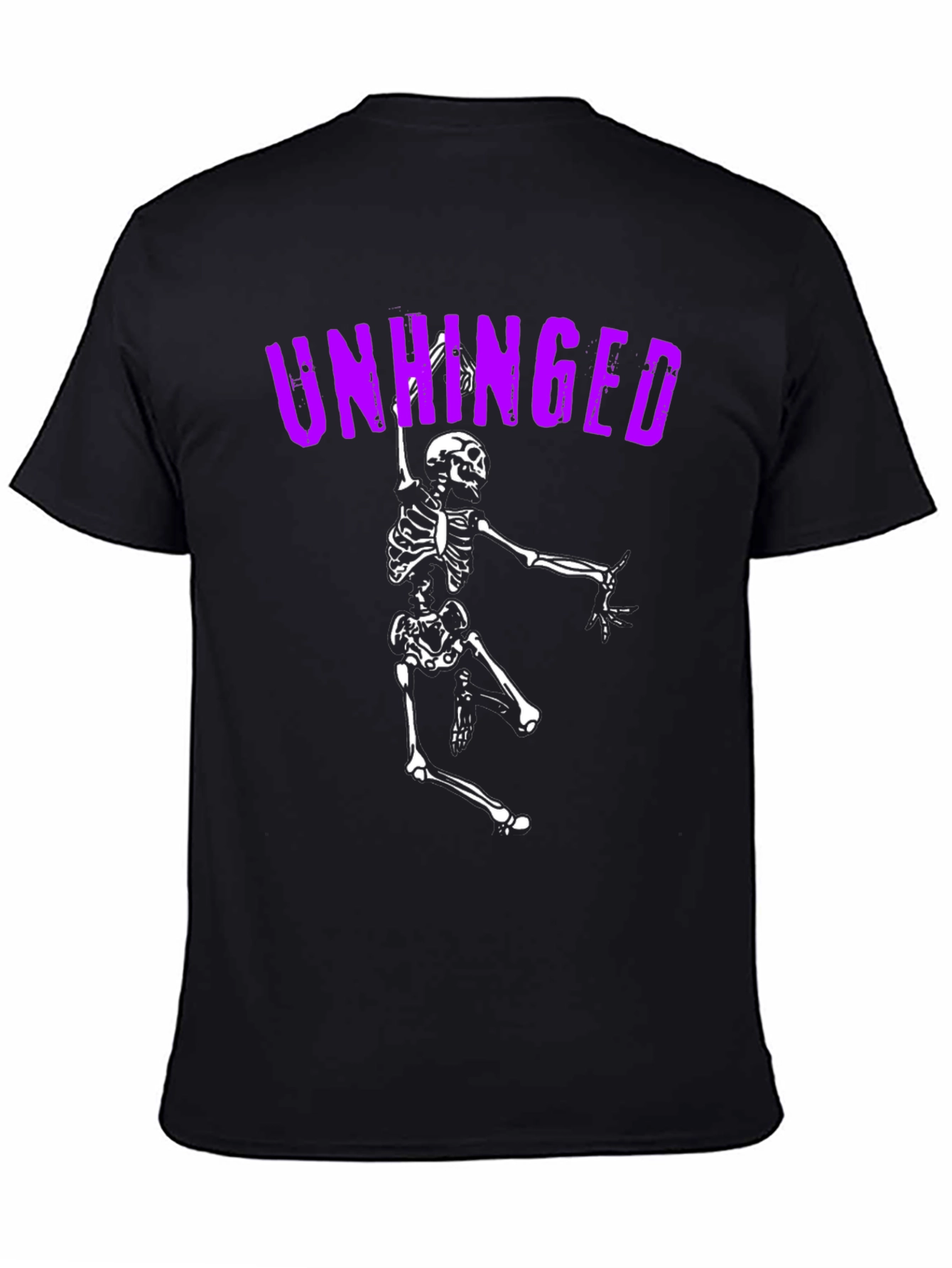 Unhinged Skeleton Graphic Tee - Black