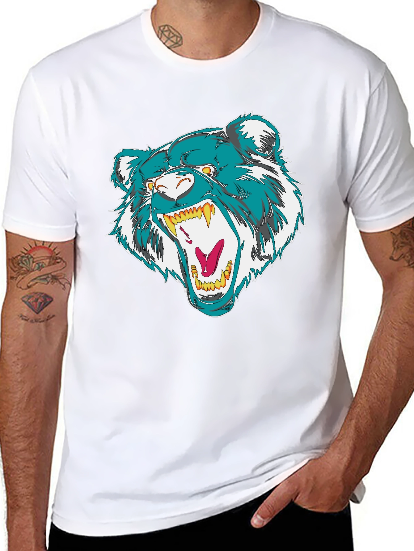 Bold Bear Graphic Black T-Shirt