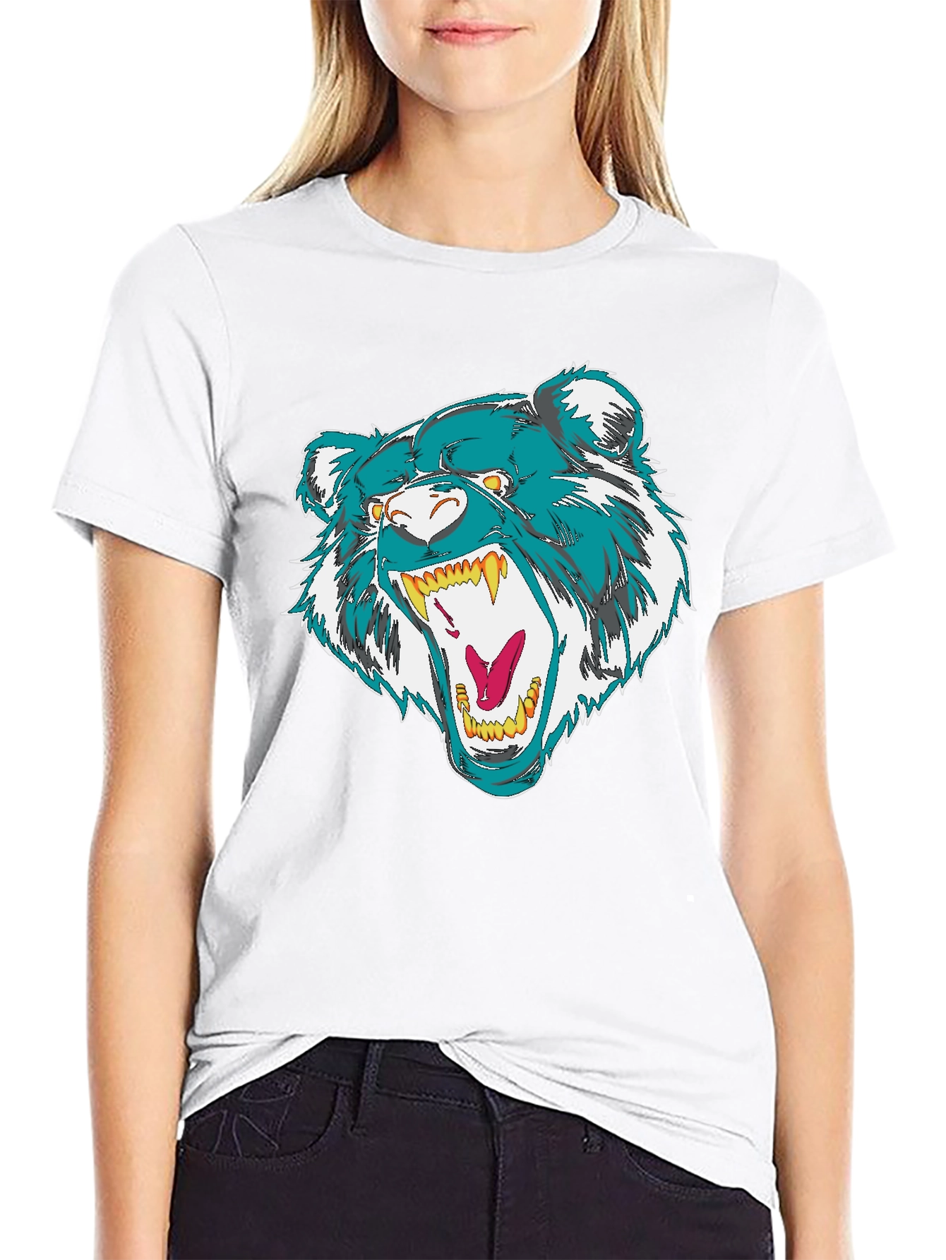 Bold Bear Graphic Black T-Shirt