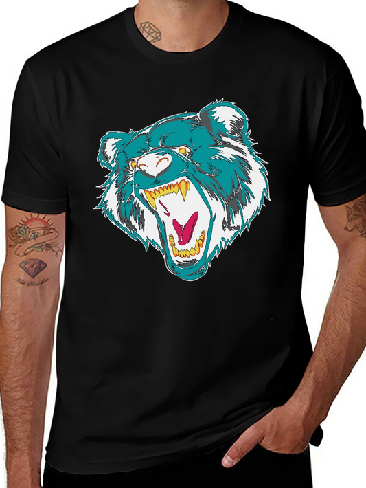 Bold Bear Graphic Black T-Shirt