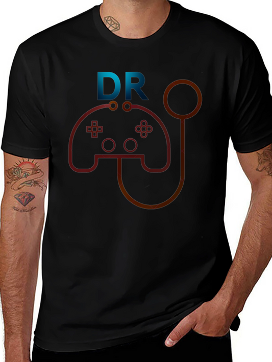 Gamer Doctor Graphic Tee - Novelty T-Shirt