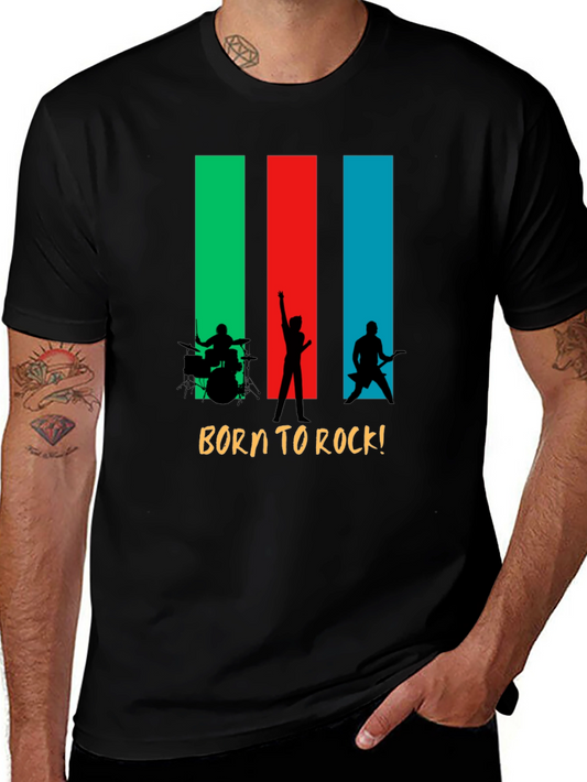 Born to Rock Graphic Tee - Music Lovers T-Shirt