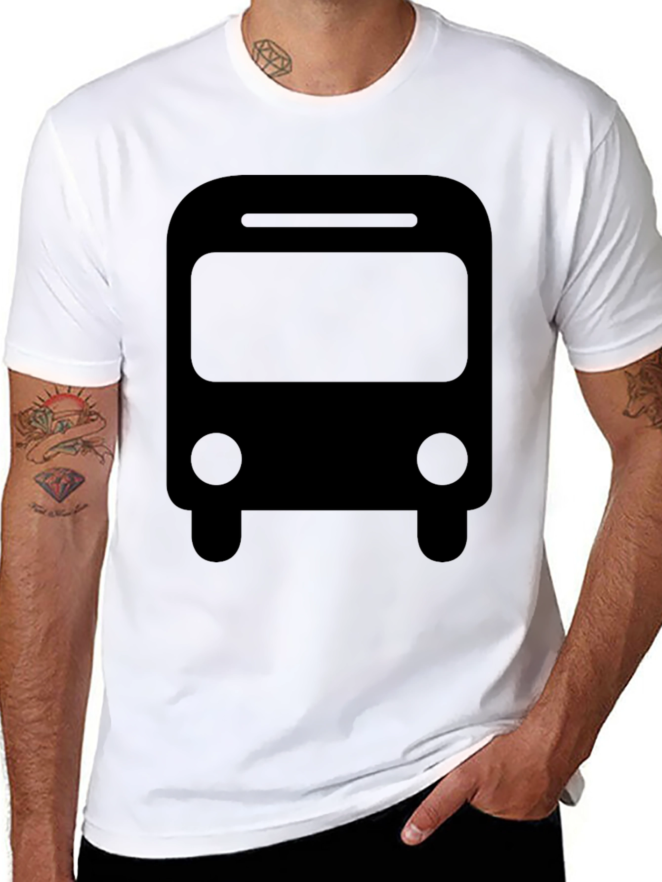 Black Bus Graphic Tee - Casual Comfort