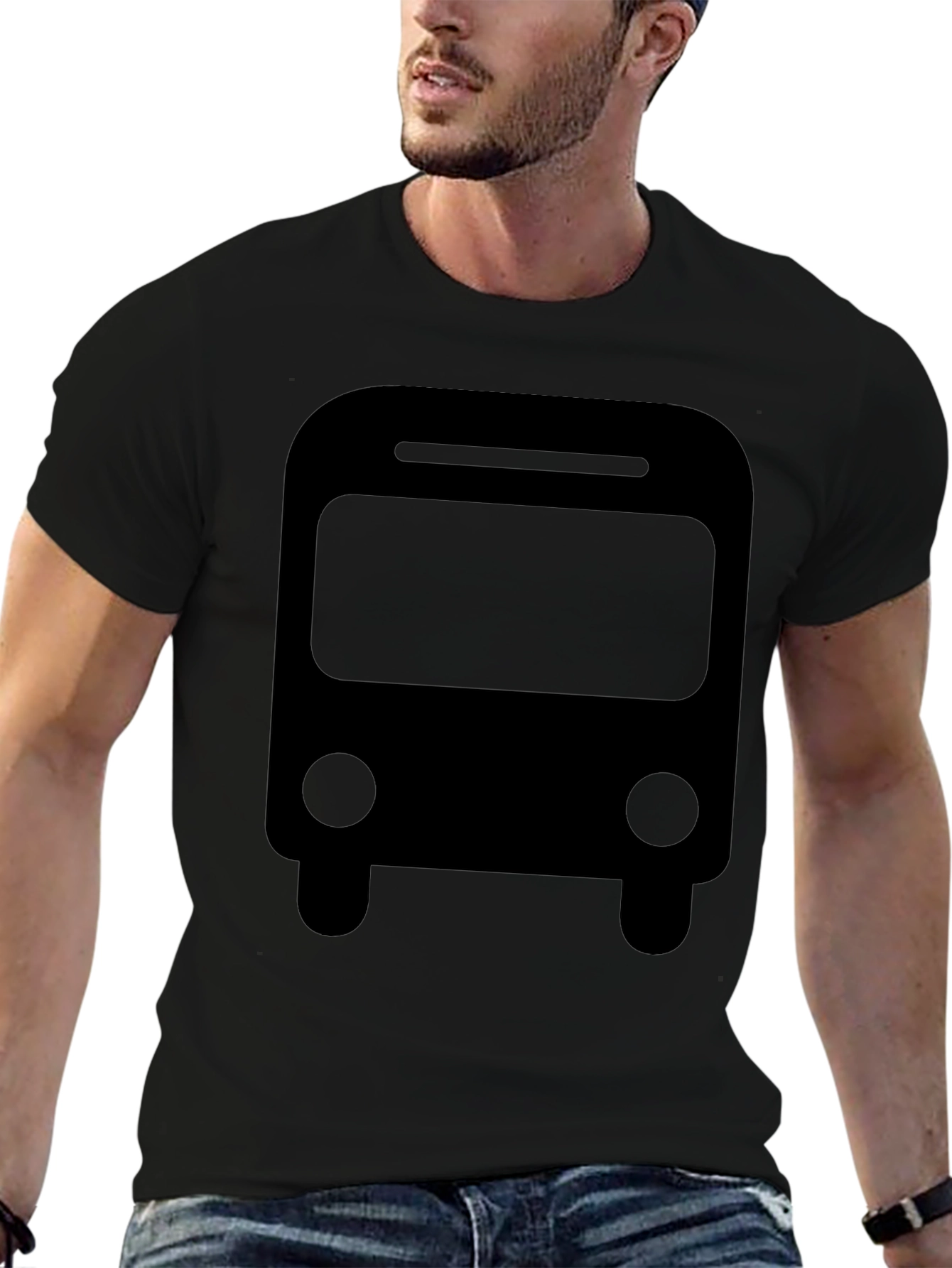 Black Bus Graphic Tee - Casual Comfort