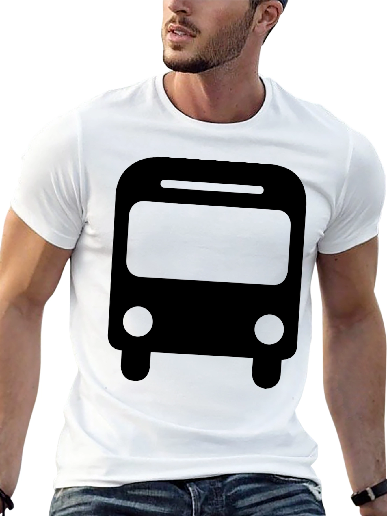 Black Bus Graphic Tee - Casual Comfort