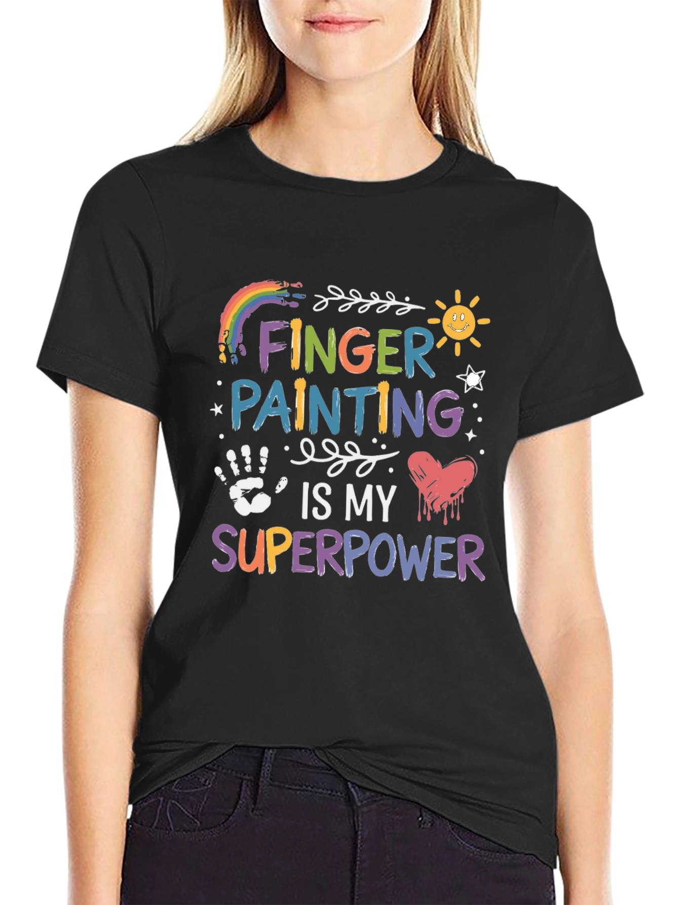 Finger Painting is My Superpower Graphic T-Shirt