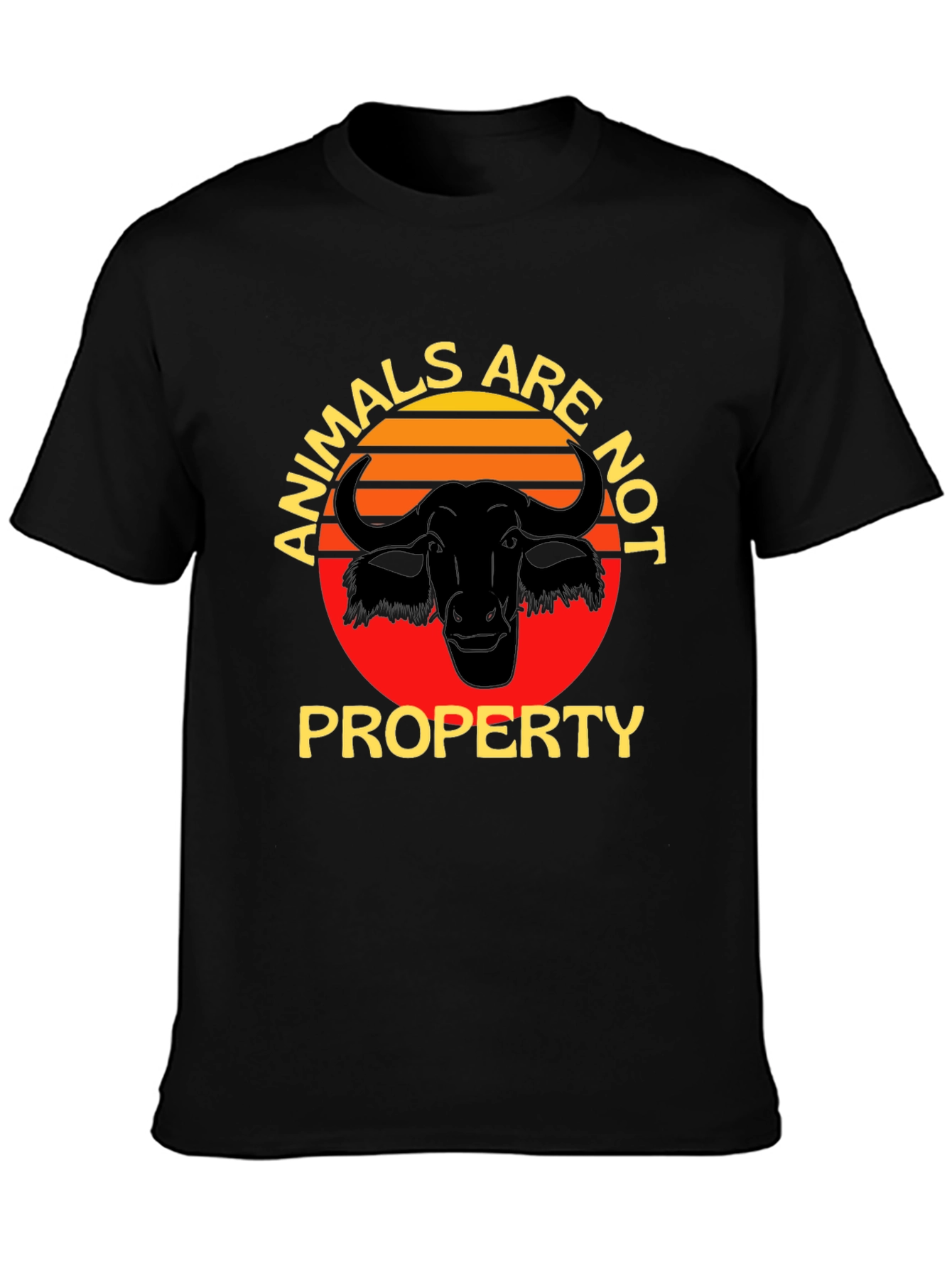 Animals Are Not Property Black T-Shirt