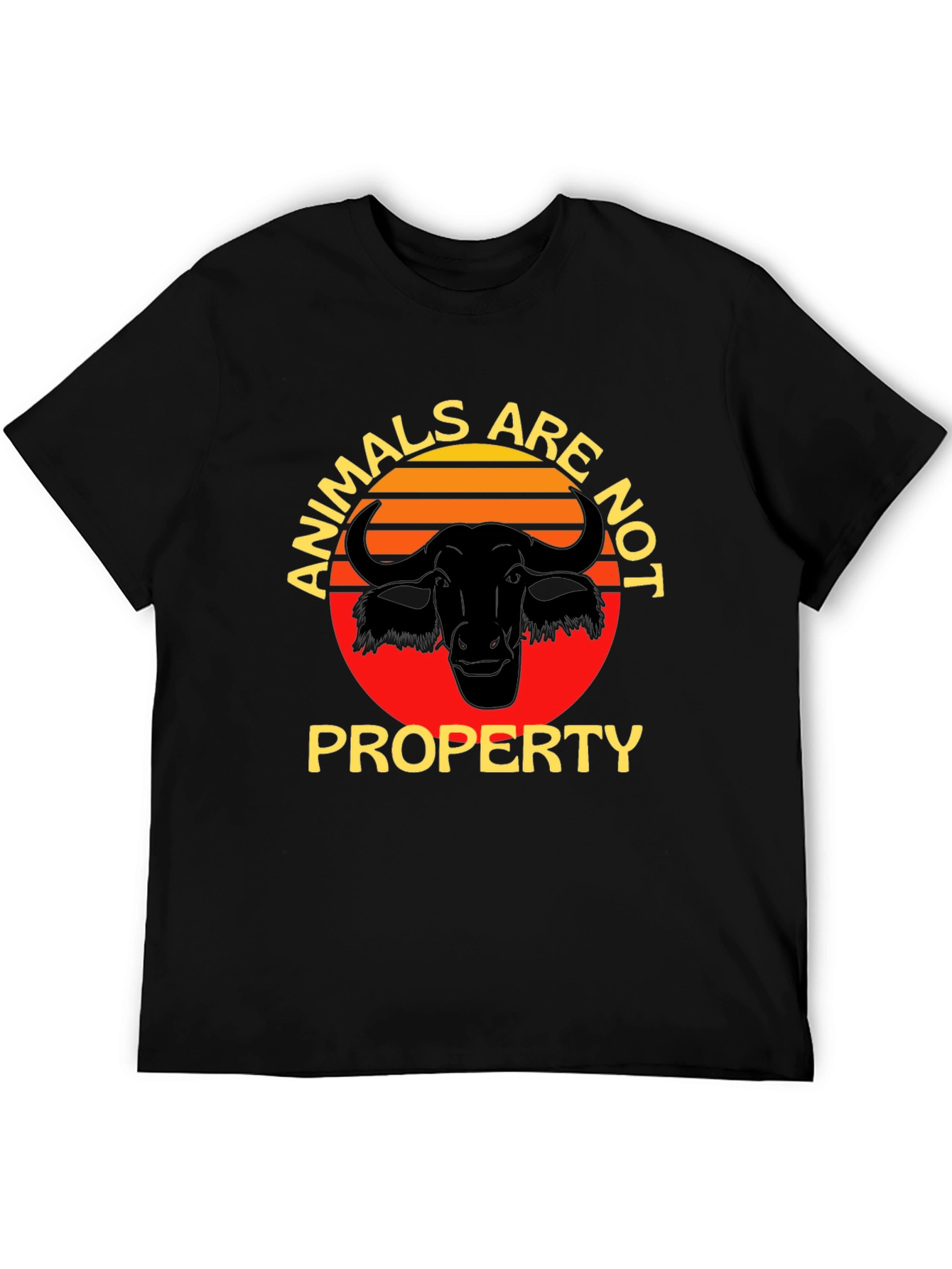 Animals Are Not Property Black T-Shirt