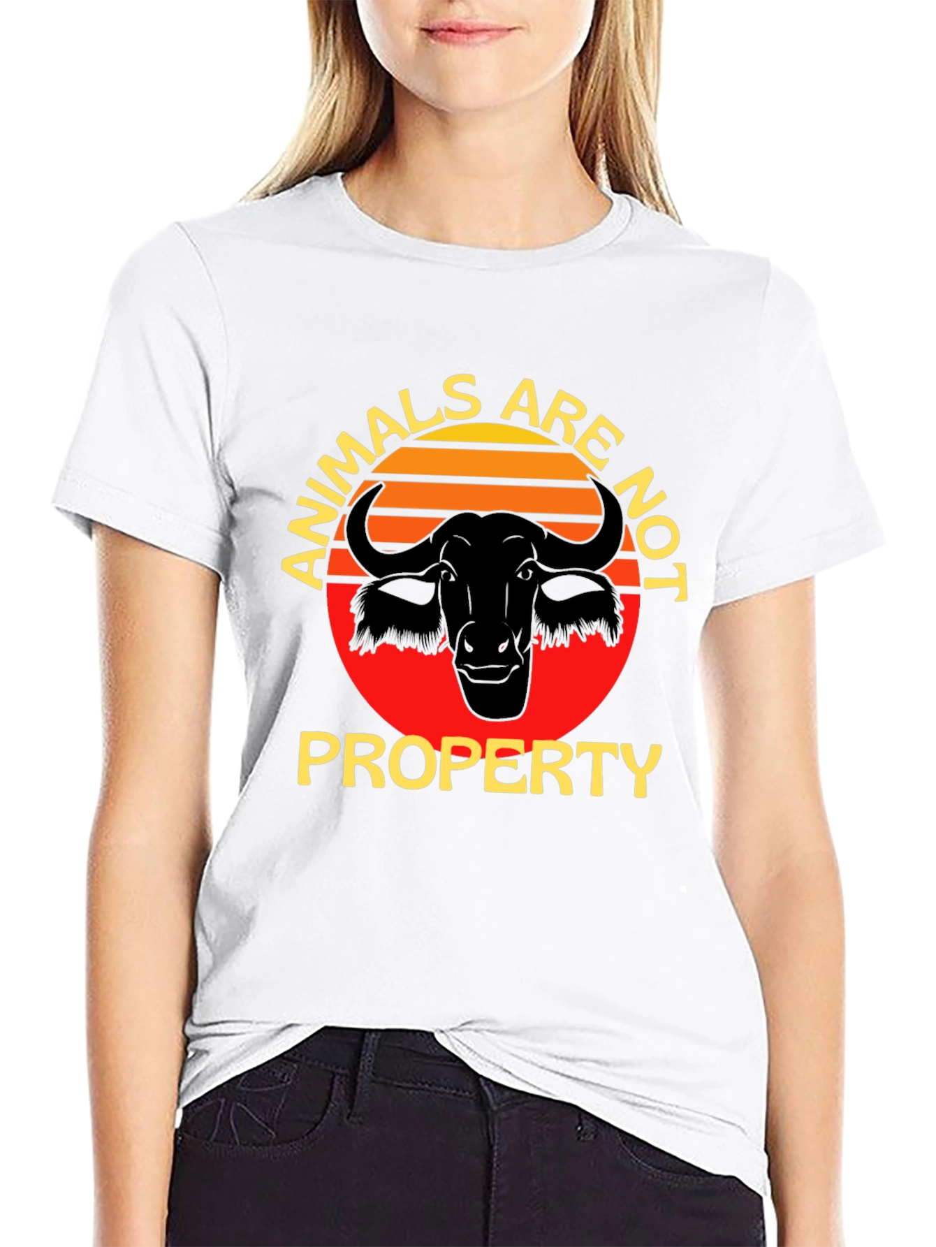 Animals Are Not Property Black T-Shirt