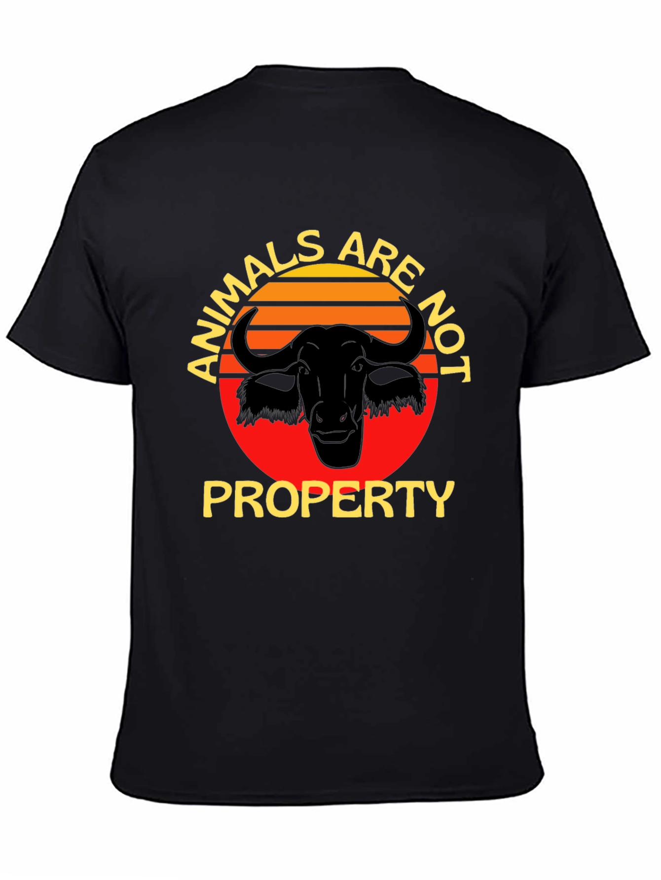 Animals Are Not Property Black T-Shirt