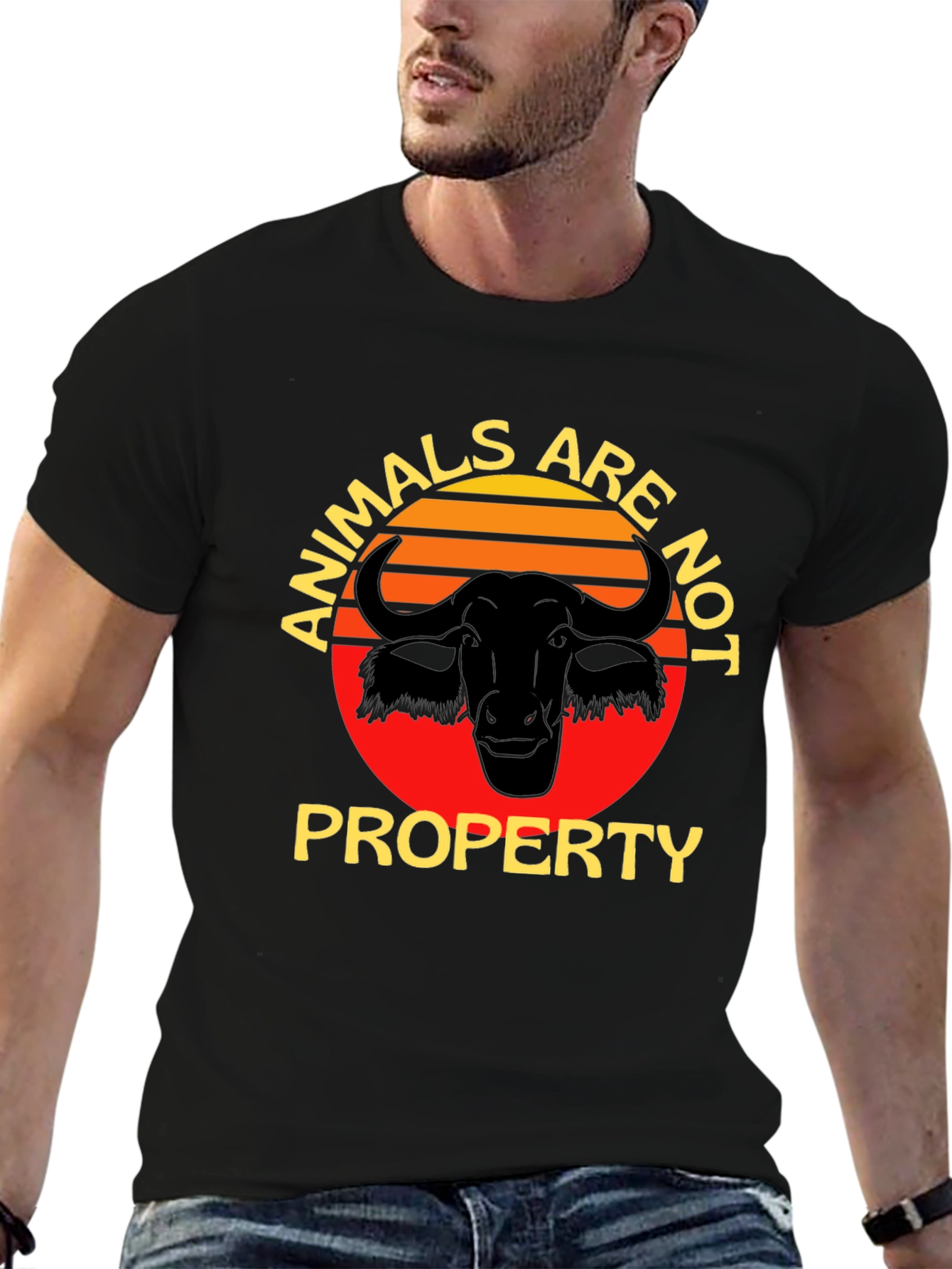 Animals Are Not Property Black T-Shirt