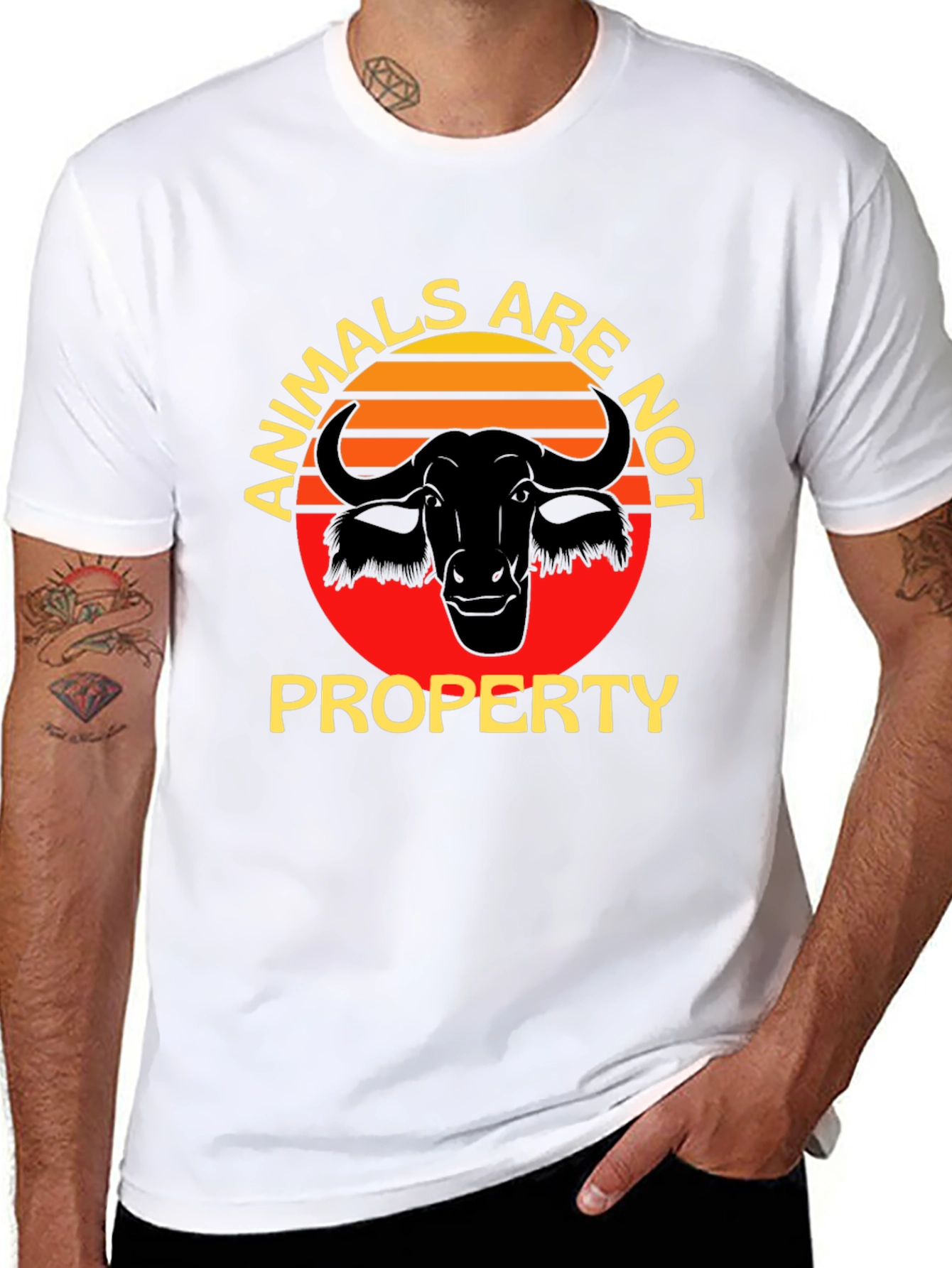 Animals Are Not Property Black T-Shirt